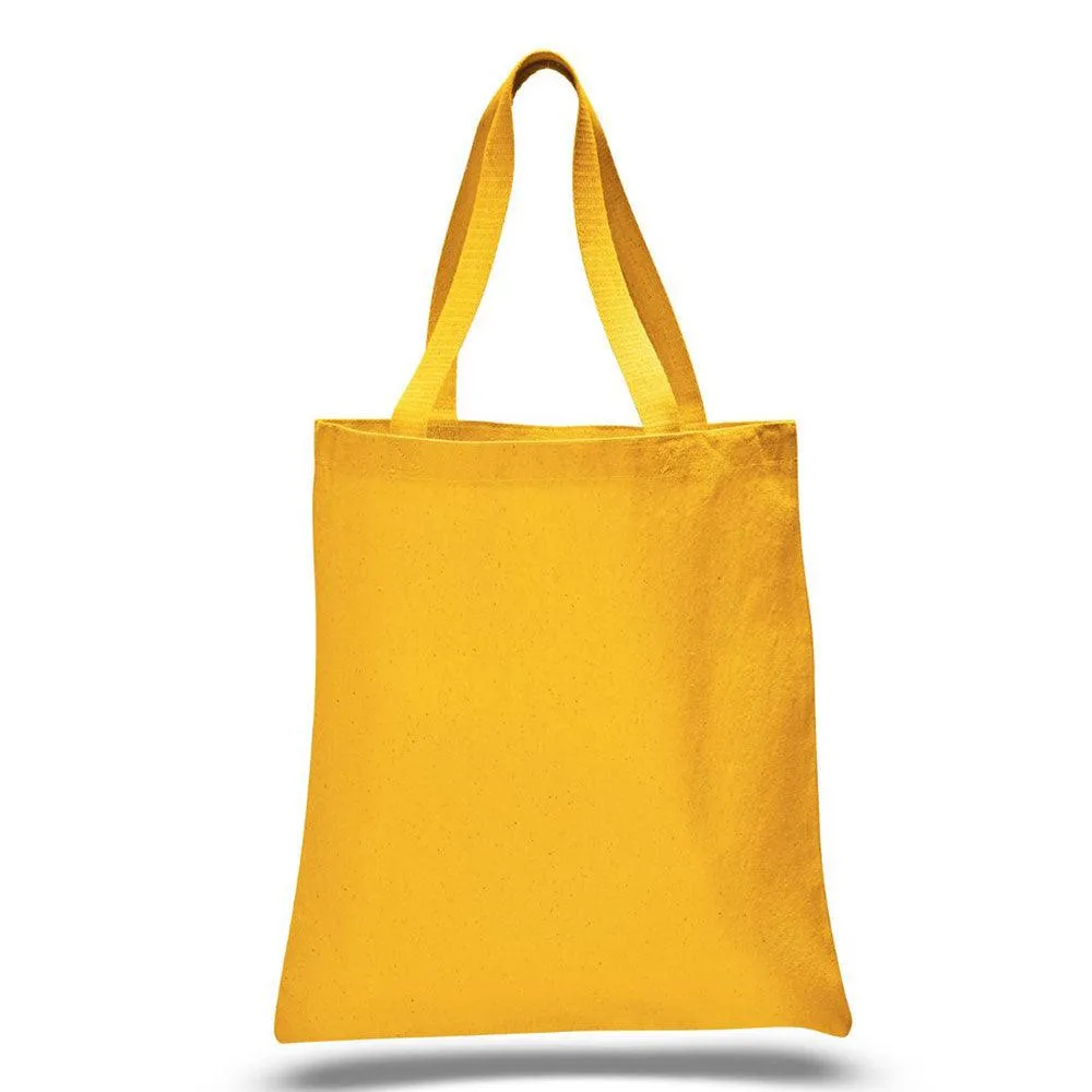 12 Oz. Colored Canvas Simple Tote Bag Printed with a Customizable SQUARES COLLECTION Design