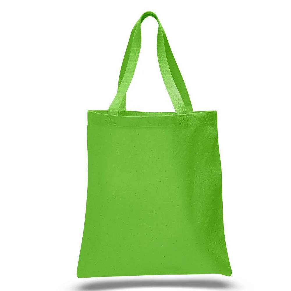 12 Oz. Colored Canvas Simple Tote Bag Printed with a Customizable SQUARES COLLECTION Design