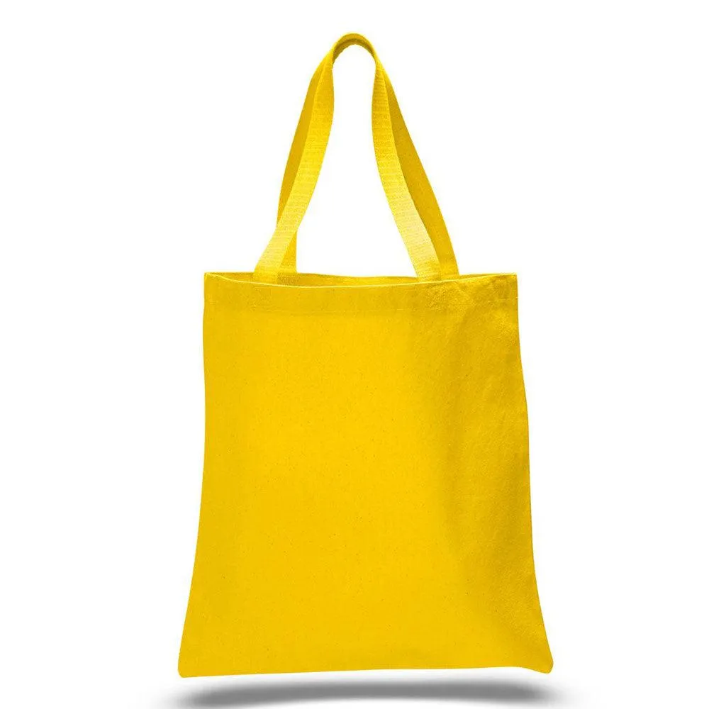 12 Oz. Colored Canvas Simple Tote Bag Printed with a Customizable SQUARES COLLECTION Design