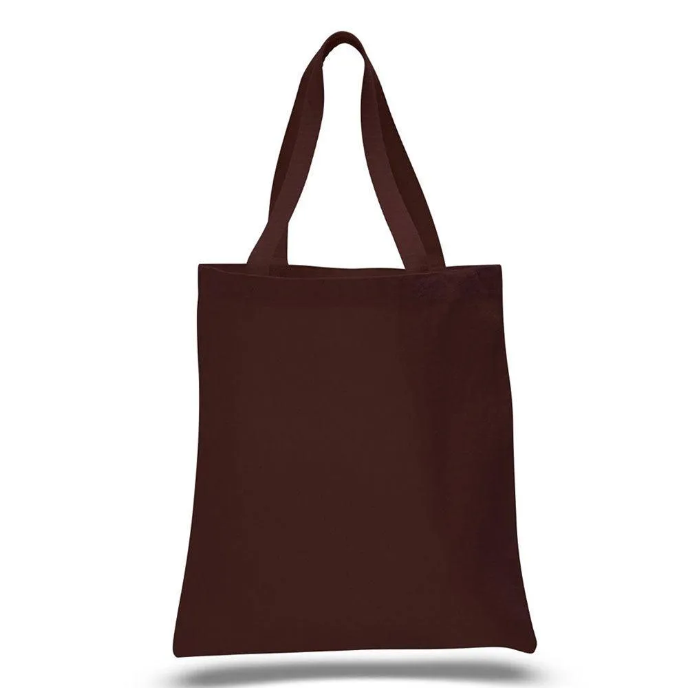 12 Oz. Colored Canvas Simple Tote Bag Printed with a Customizable SQUARES COLLECTION Design