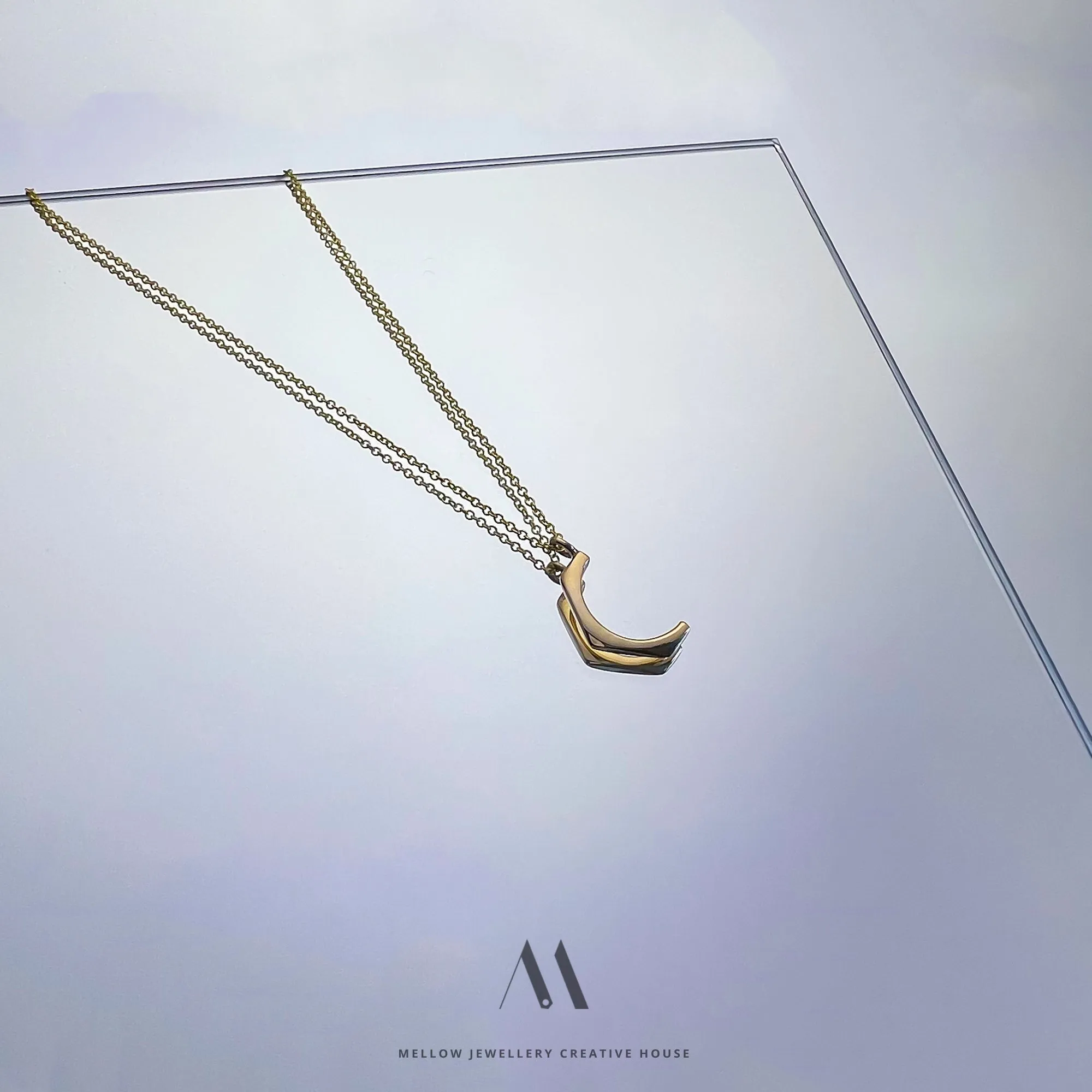 14k solid gold necklace N4/Au019