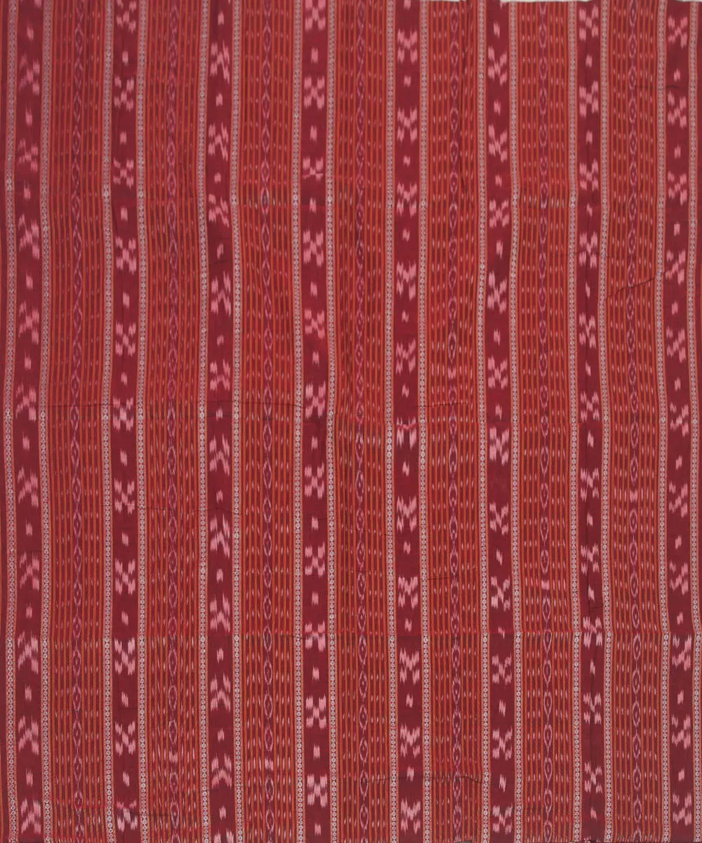 2.4 m maroon handwoven cotton nuapatna kurta material