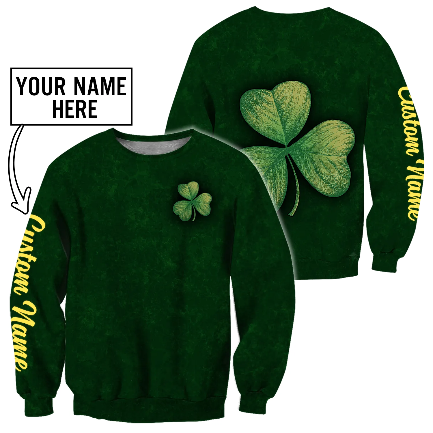 3D All Over Print Shamrock Patrick's Day Shirt, Customized 3D Shirt For Men Women, Shamrock Shirt