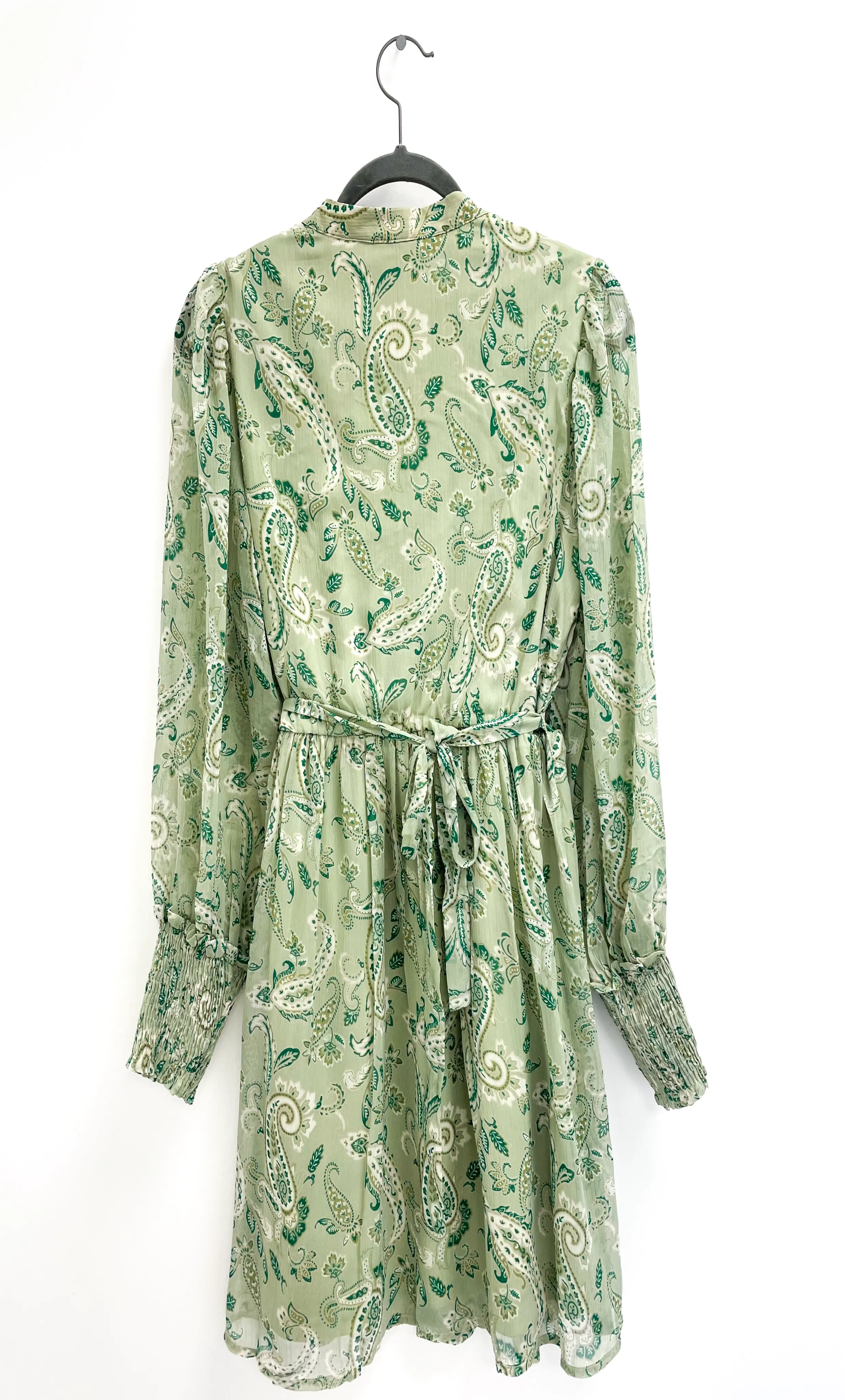 A1594 Vifalia Swamp Green Paisley Dress