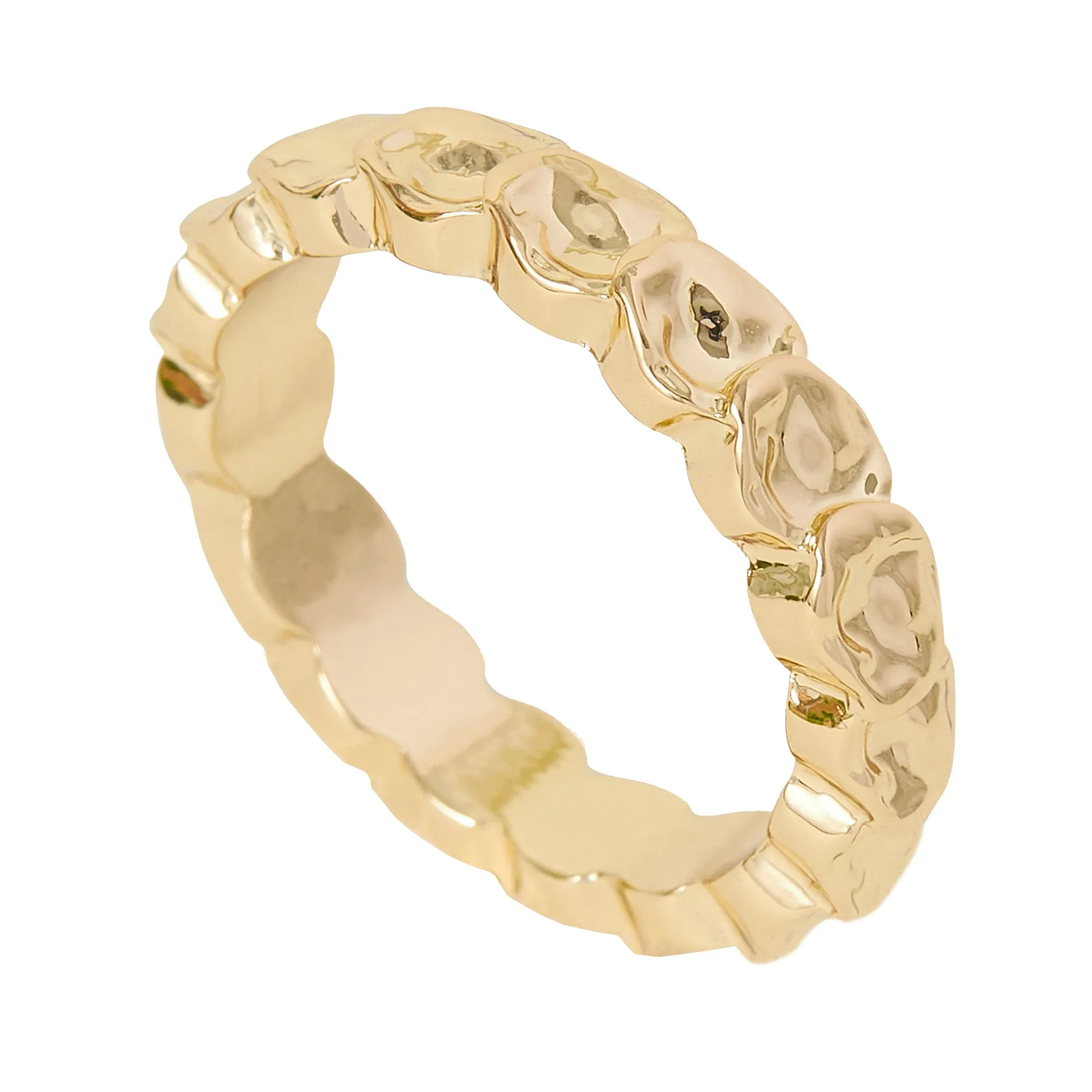 Accessorize London Women's Textured Circles Rings Gold-Large