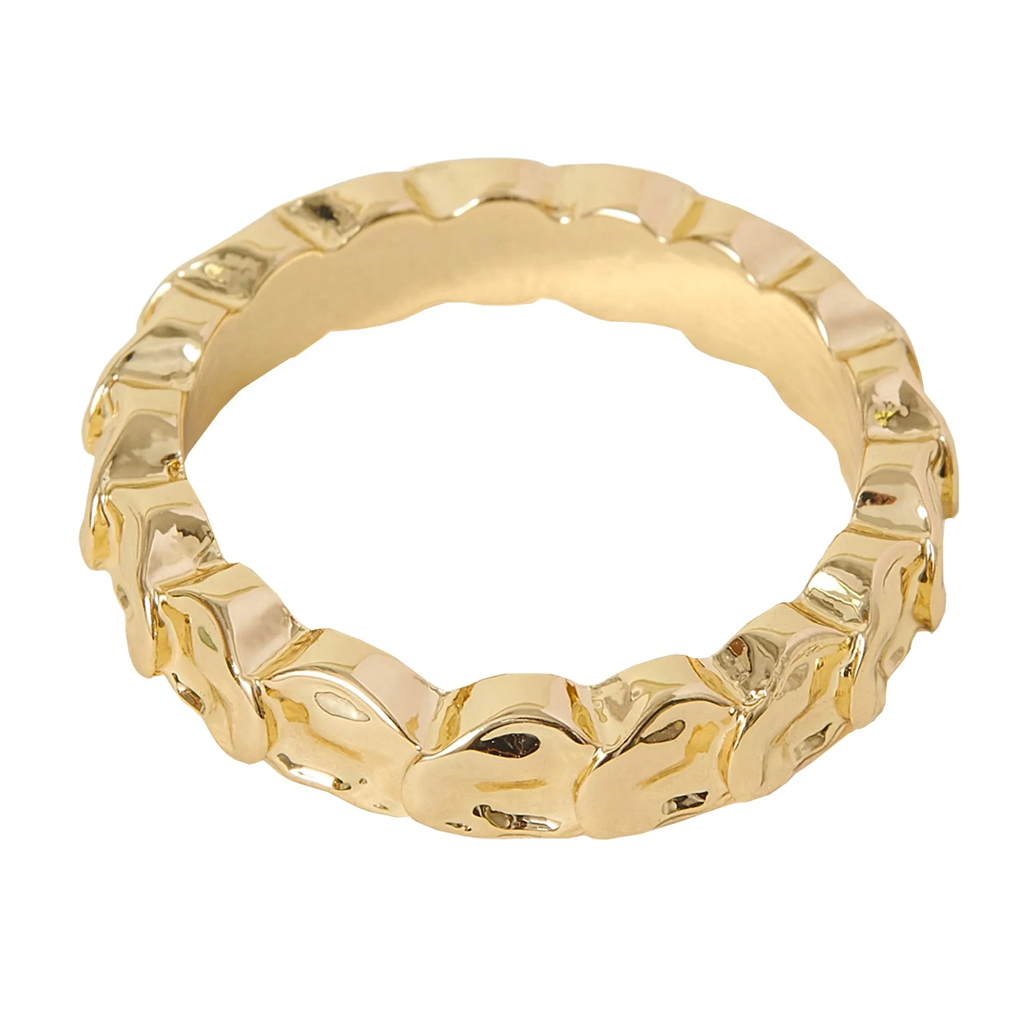 Accessorize London Women's Textured Circles Rings Gold-Large