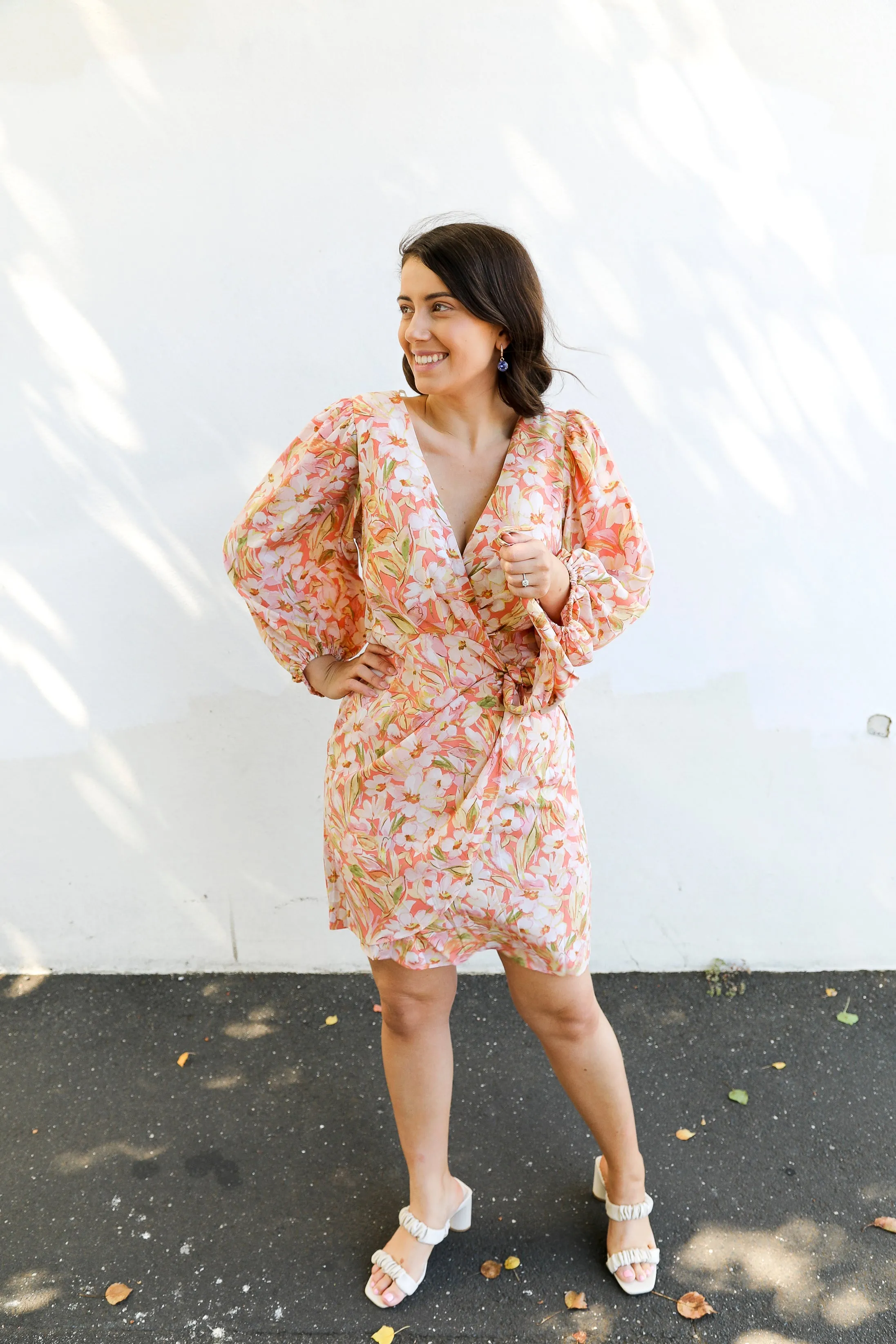 Alba Wrap Dress (Pink Floral)