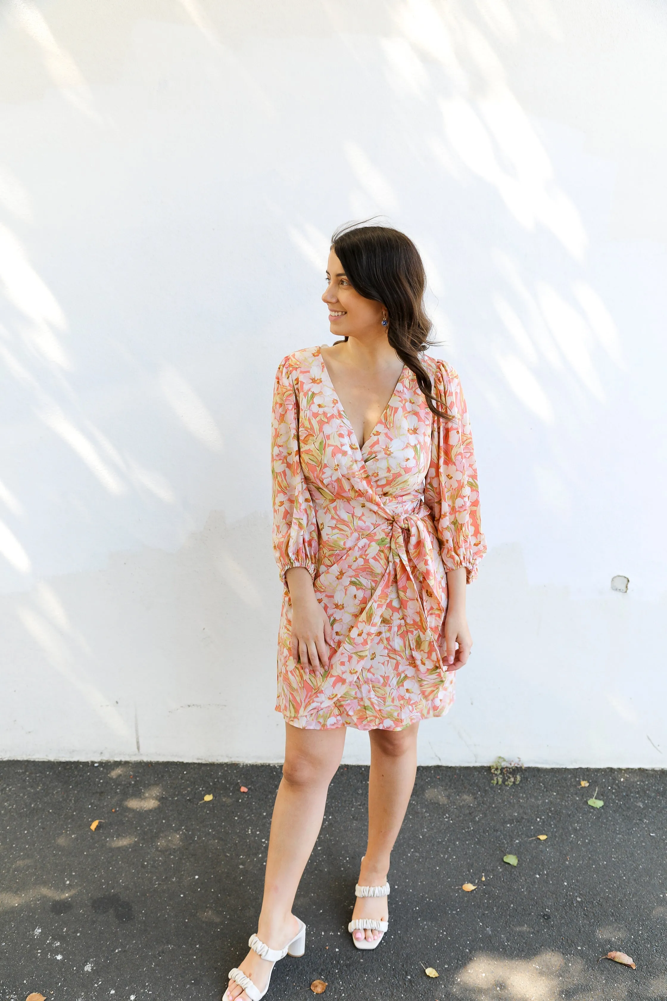 Alba Wrap Dress (Pink Floral)