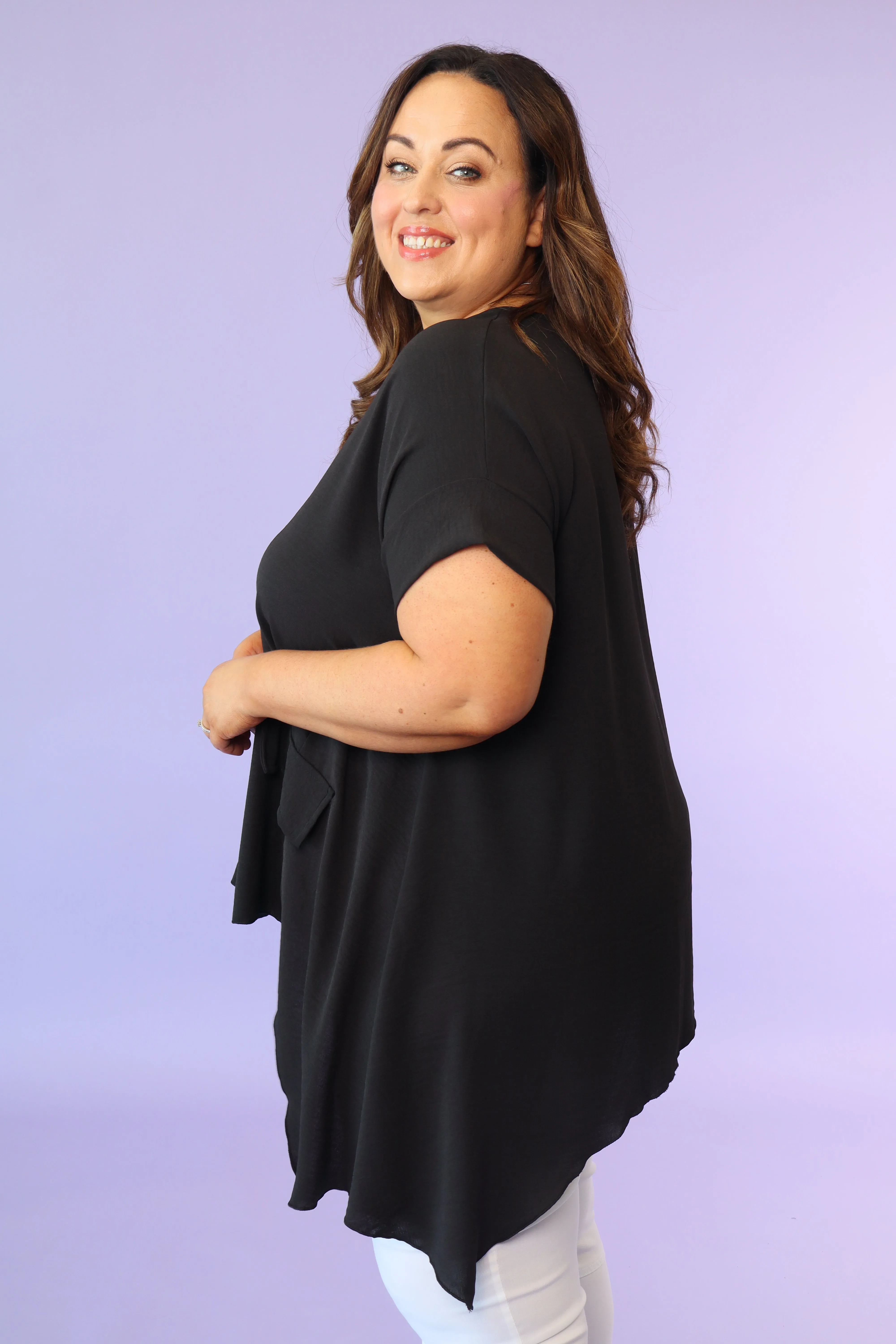 Aoife Tunic Blouse in Black