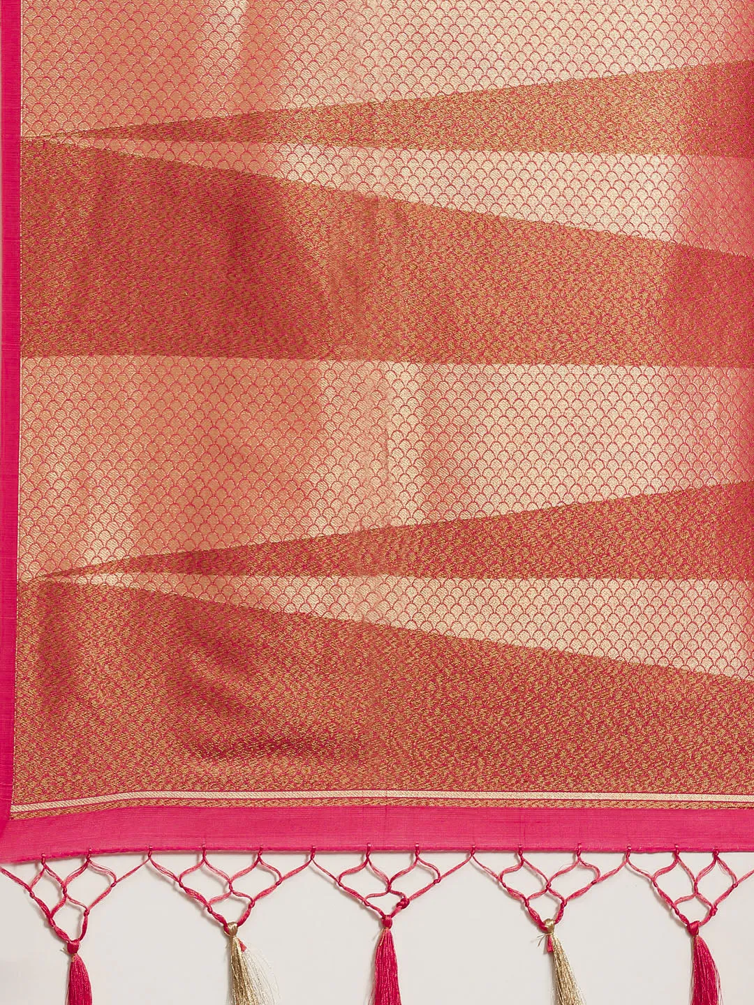 Art Handloom Plain Zari Border Woven Saree