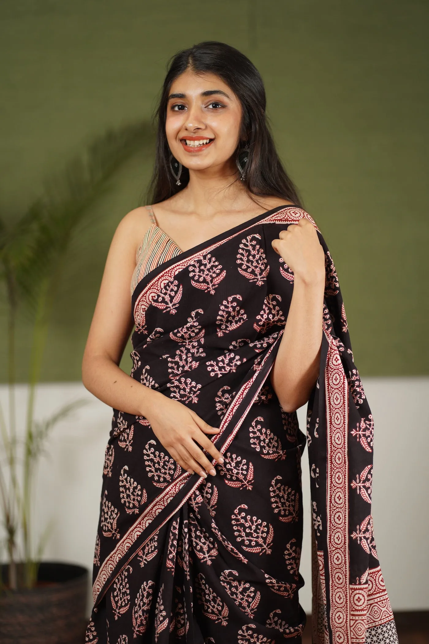 Bagh Hand Block Printed Cotton Saree