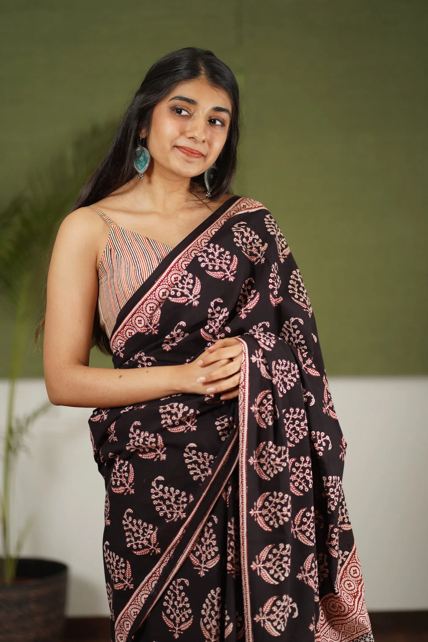 Bagh Hand Block Printed Cotton Saree