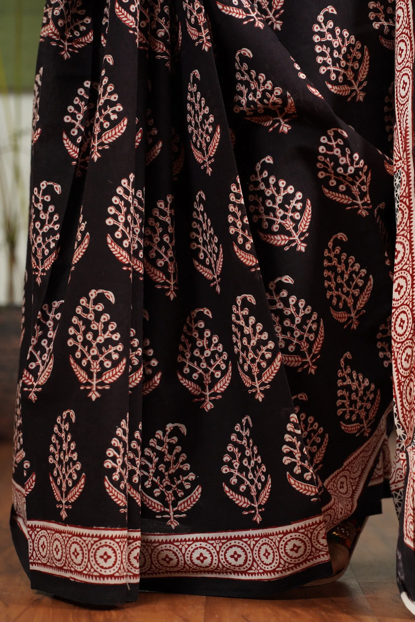 Bagh Hand Block Printed Cotton Saree