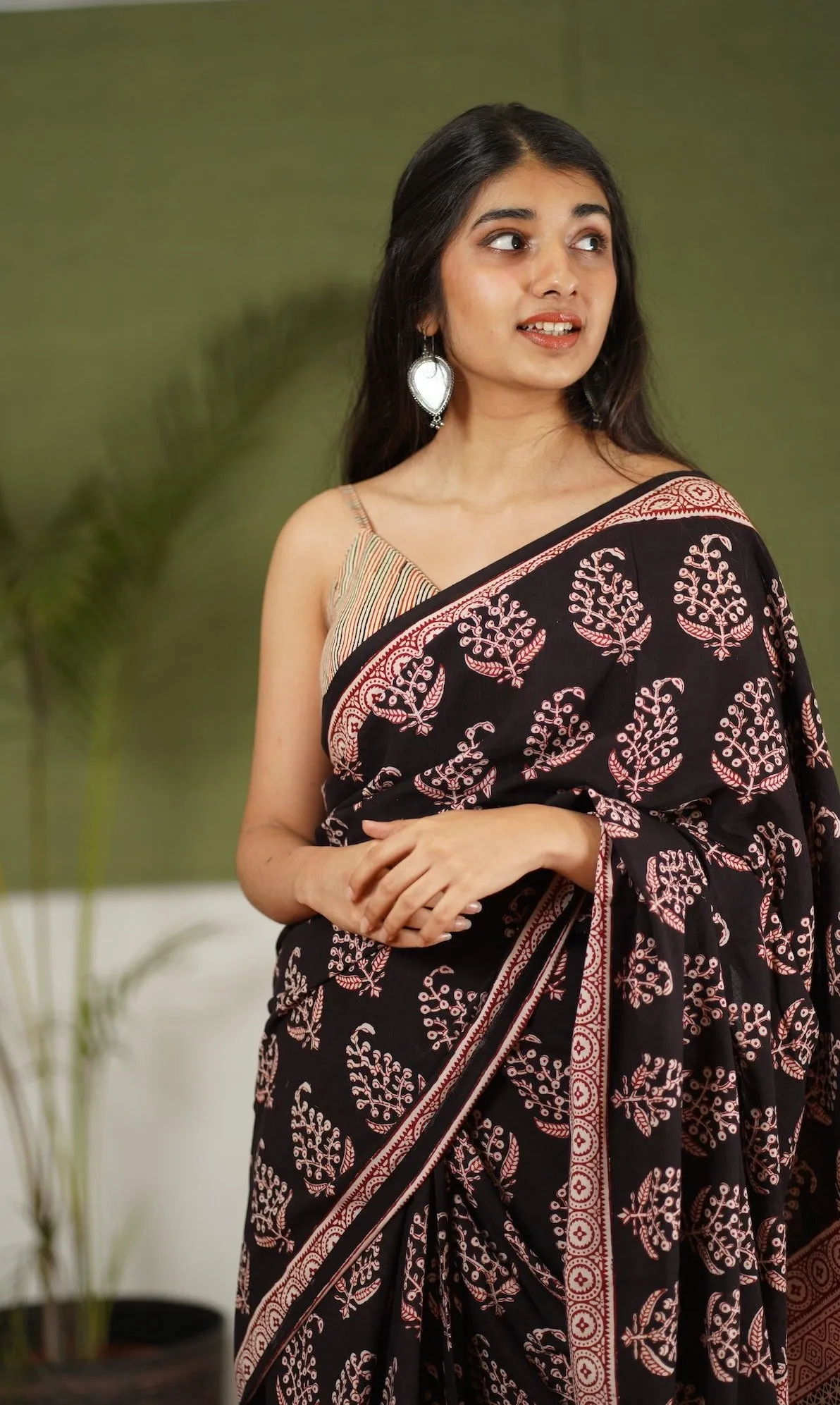 Bagh Hand Block Printed Cotton Saree