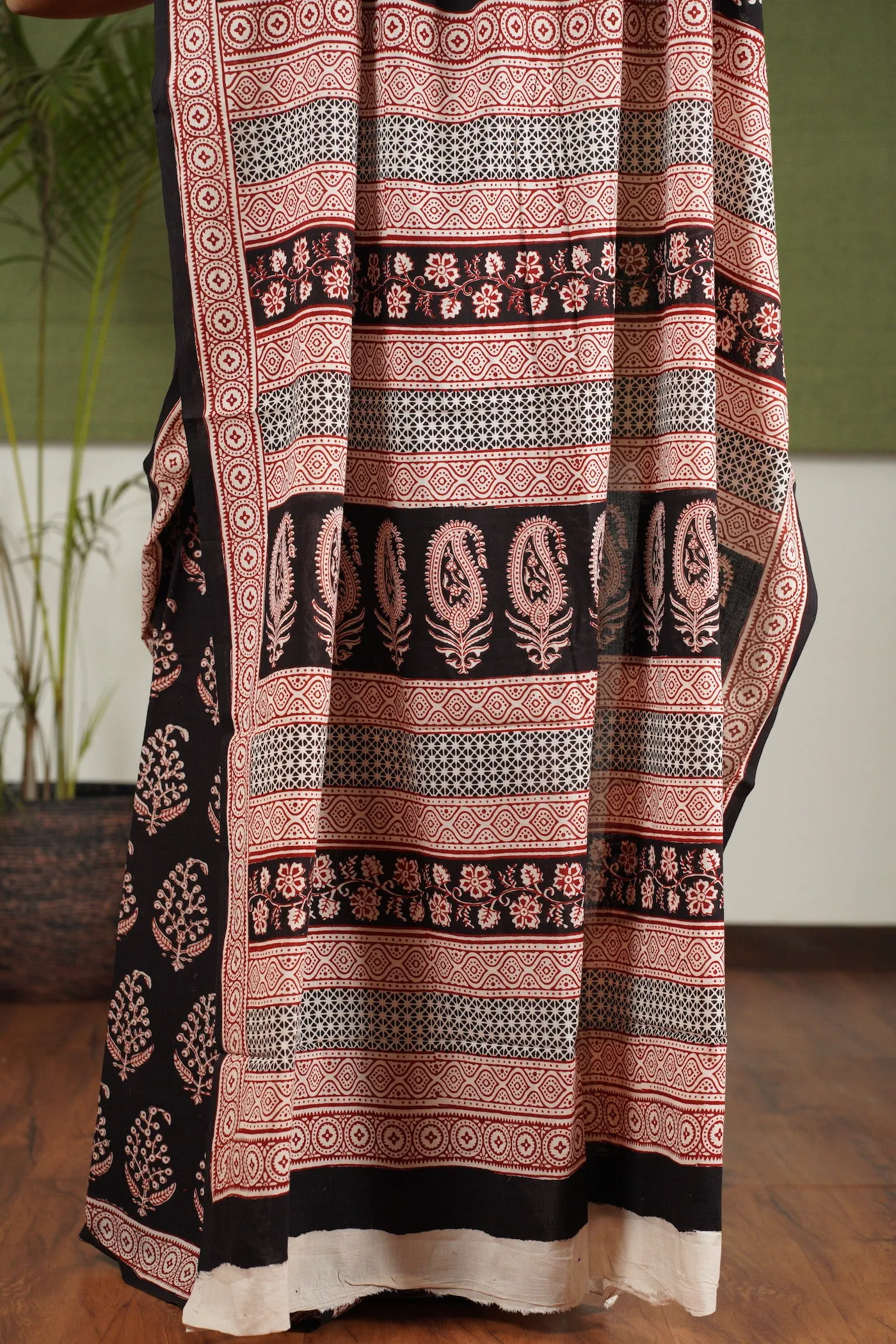 Bagh Hand Block Printed Cotton Saree