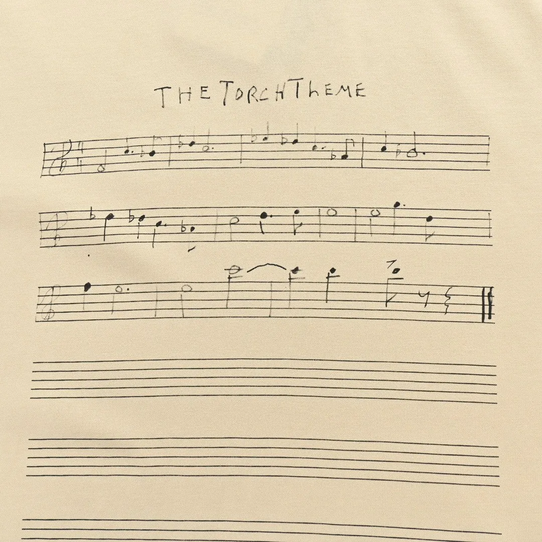 Balenciaga Beige T-Shirt with Musical Notes