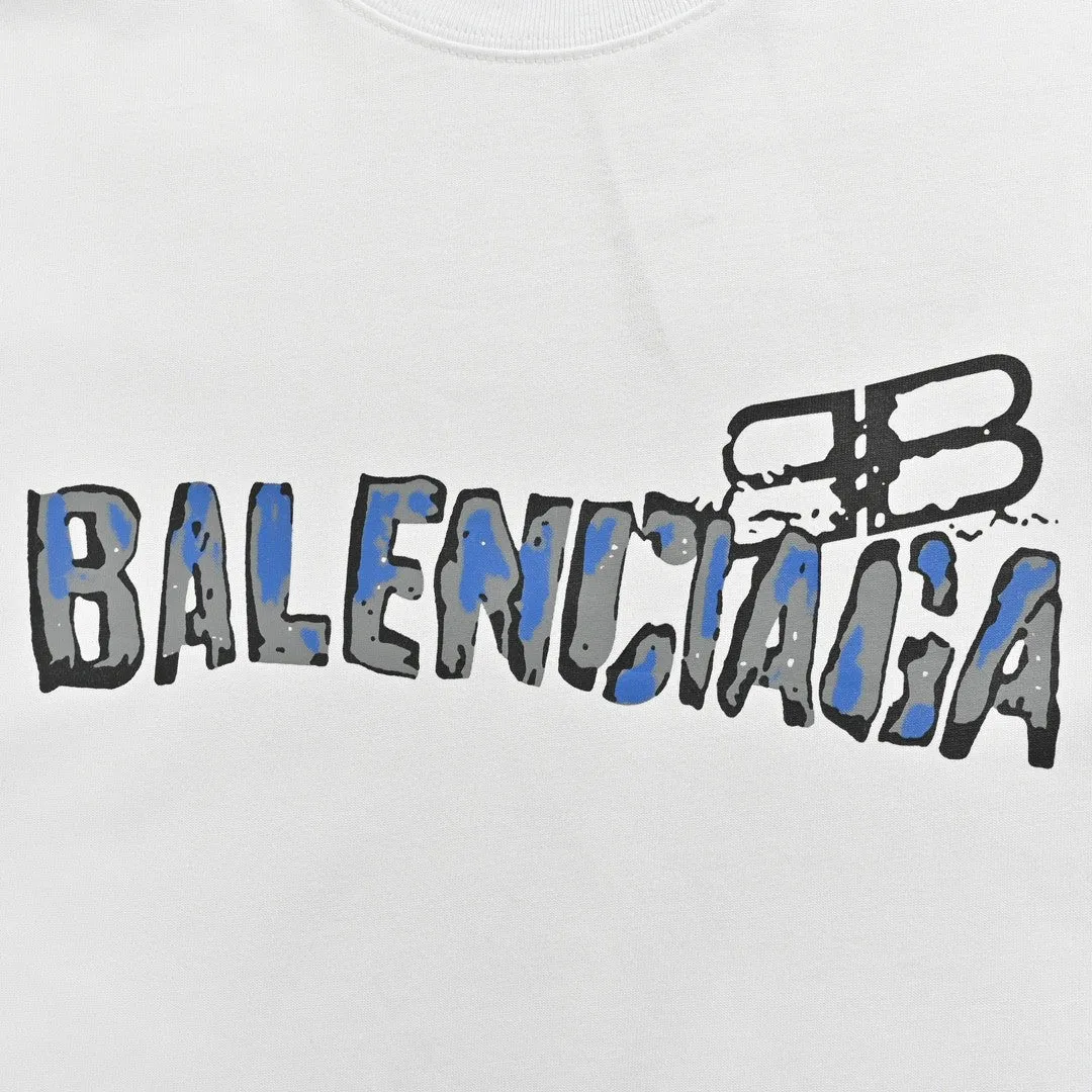 Balenciaga Distorted Logo T-Shirt