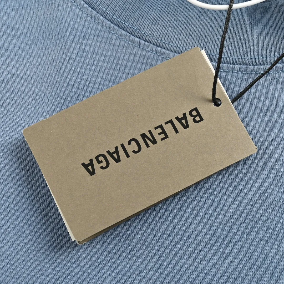 Balenciaga Flame Logo T-Shirt (Blue)