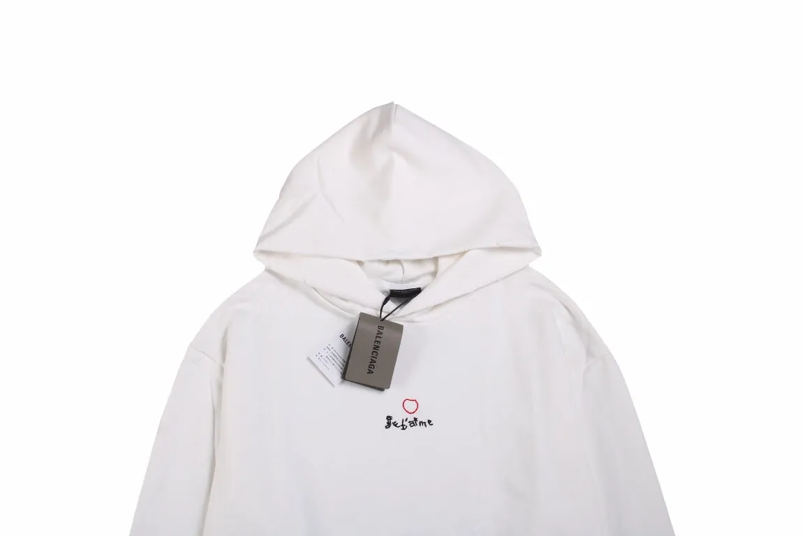 Balenciaga White Be Yourself Hoodie