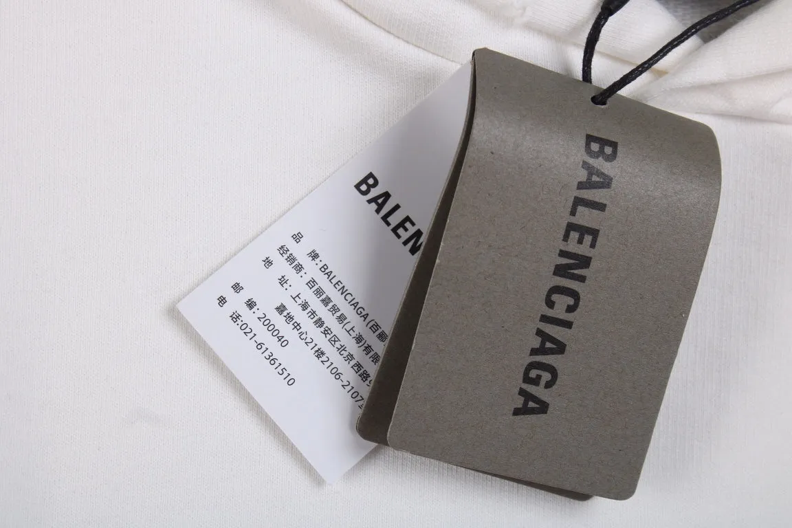 Balenciaga White Be Yourself Hoodie