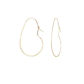 Bean Hoop Earrings