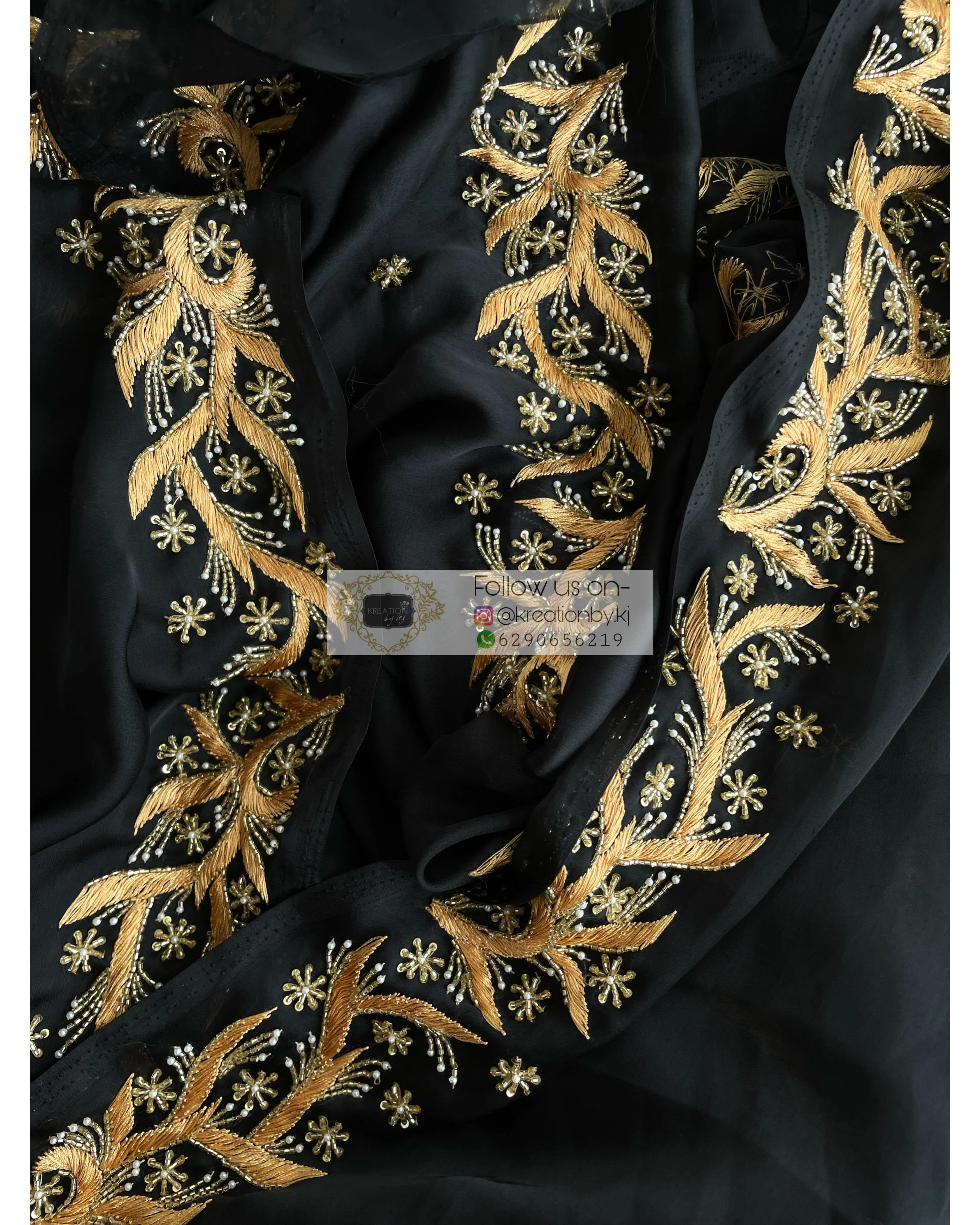 Black Resham Saree