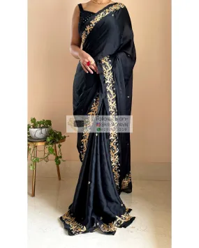 Black Resham Saree