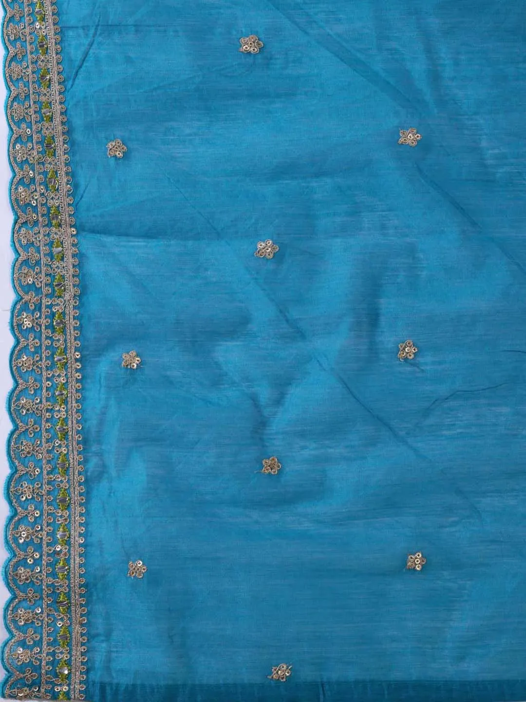 Booti Chanderi Unstitched Suit Piece With Dupatta