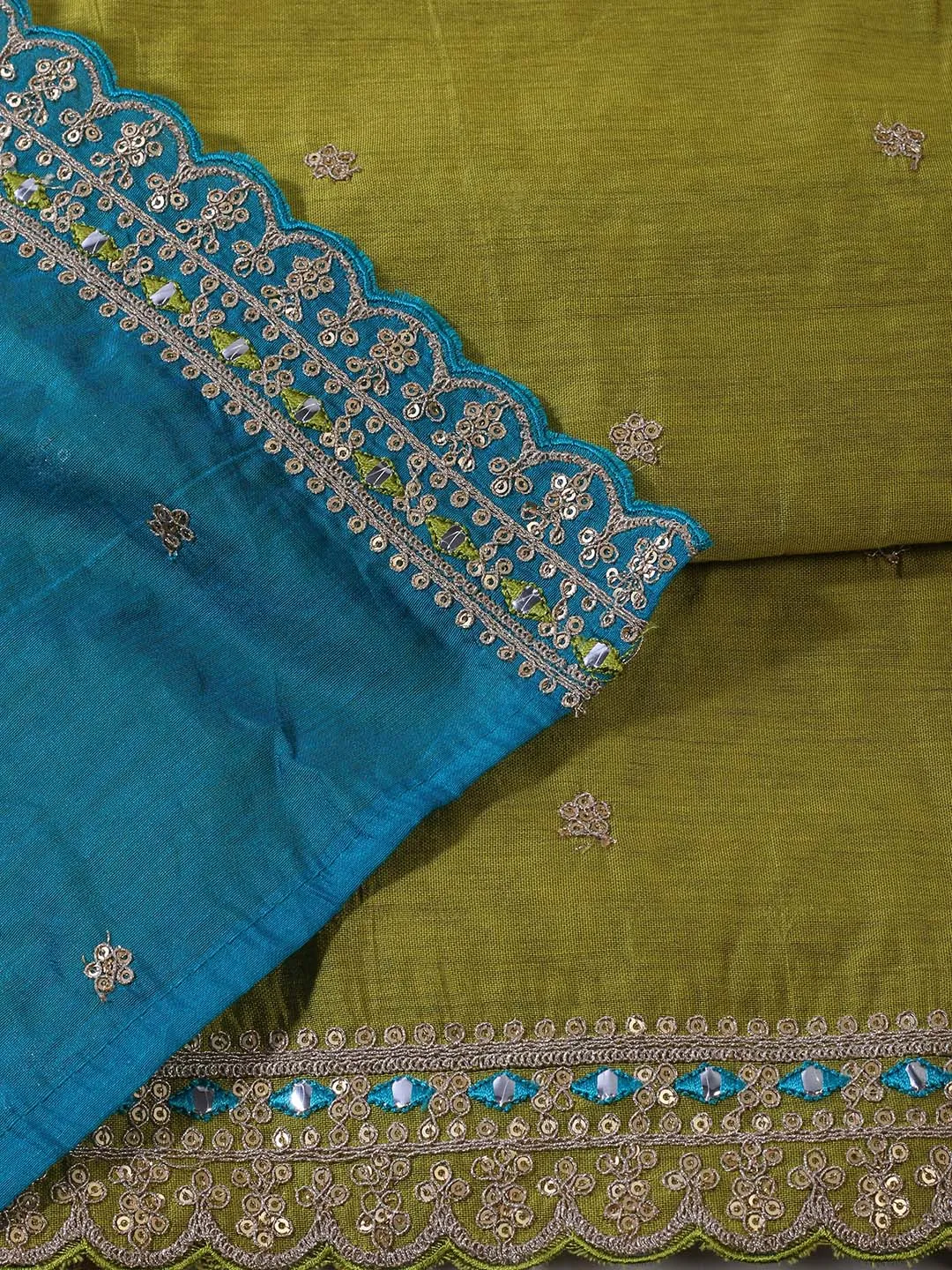 Booti Chanderi Unstitched Suit Piece With Dupatta