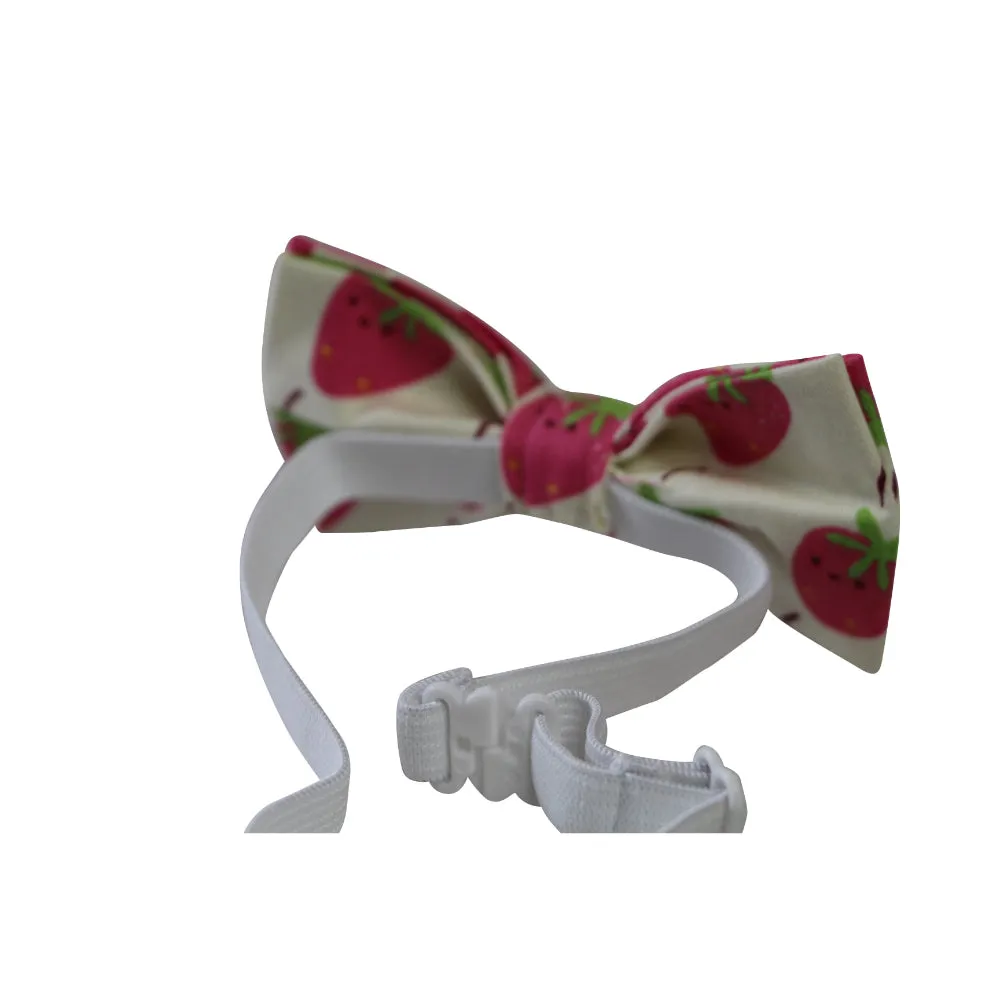 Boys Strawberry Fruit Patterned Bow Tie