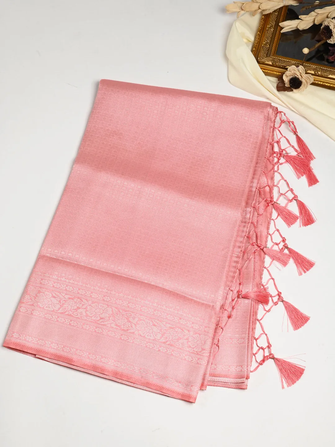 Brocade Zari Jaal Handloom Woven Saree