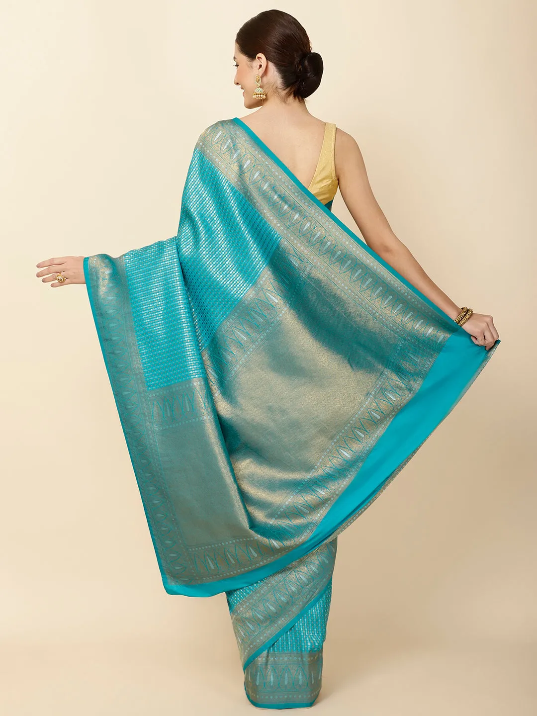 Brocade Zari Jaal Woven Handloom Saree