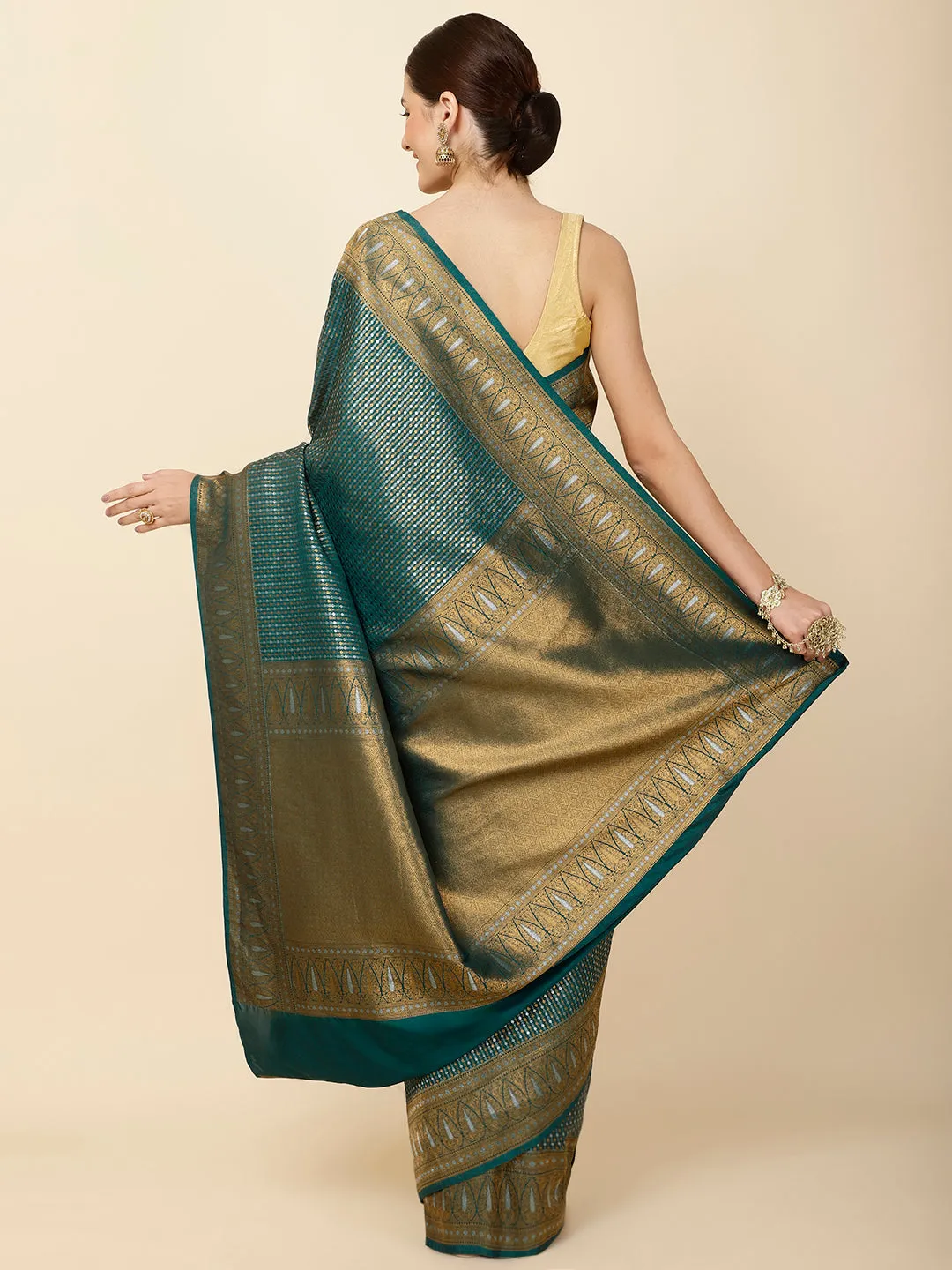 Brocade Zari Jaal Woven Handloom Saree