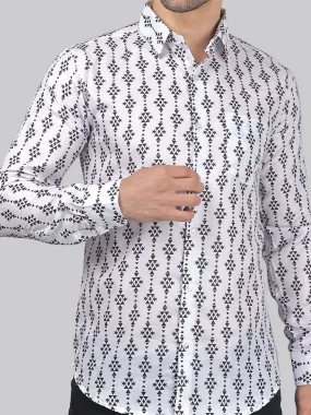 Calliope Men's Printed Full Sleeve Cotton Button-Up Shirt for Men