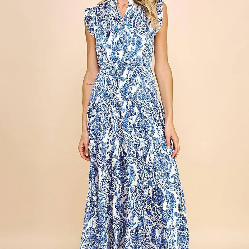 Camille Paisley Maxi Dress