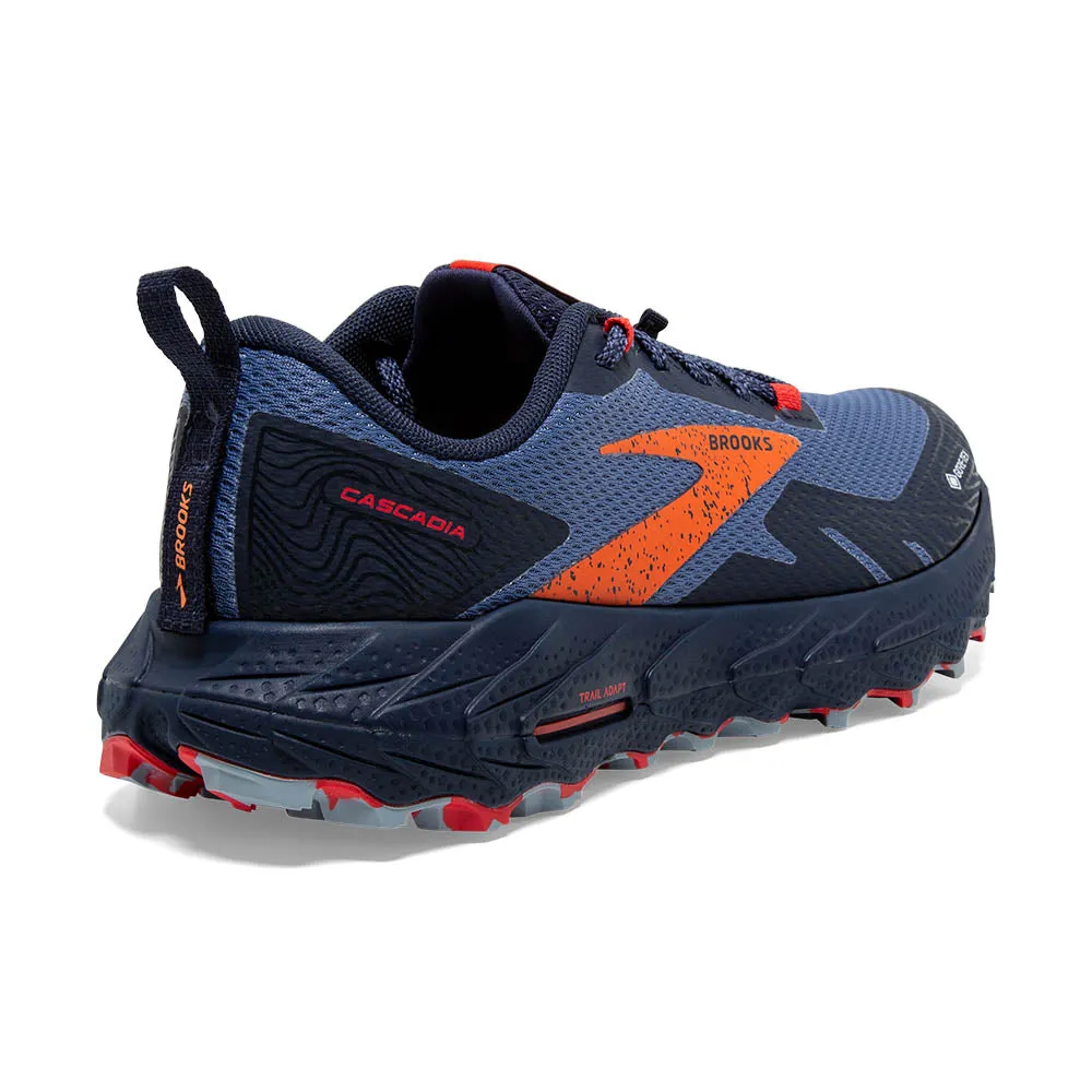 Cascadia Waterproof Trail Runner Navy (Women's size scale)