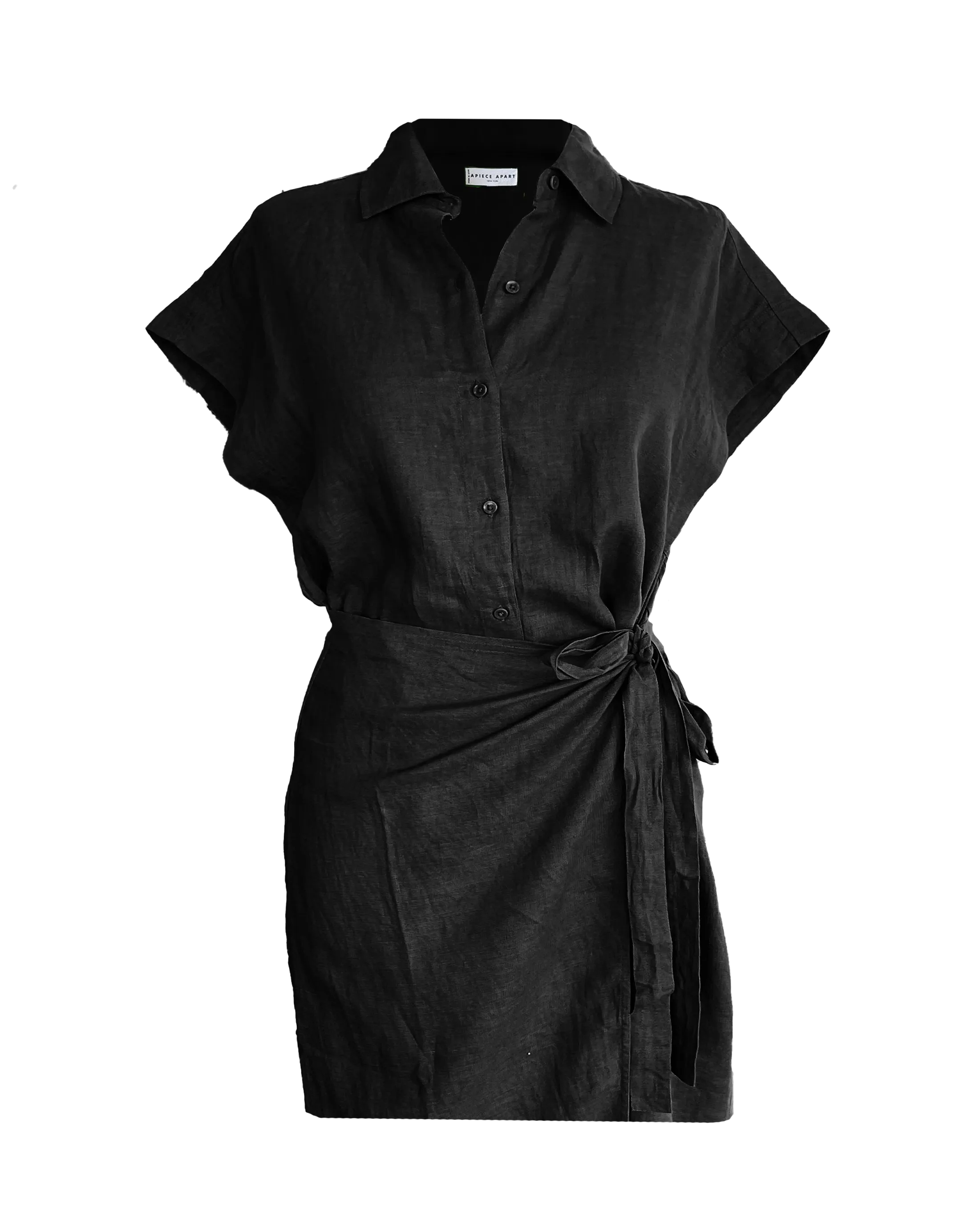 Catania Wrap Mini Dress (Black)