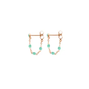 Classic Gigi Jade earrings, Rose Gold