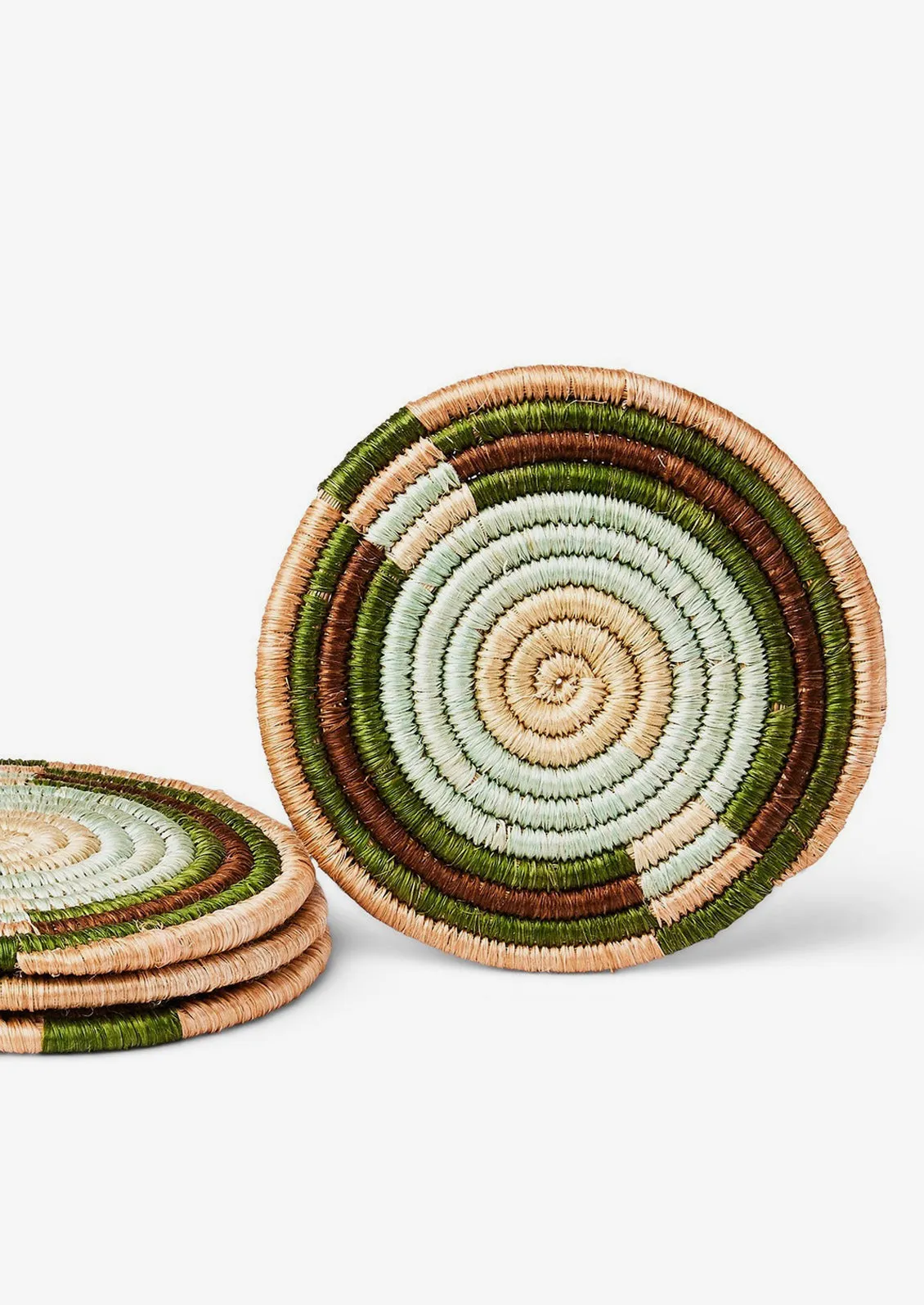 Colorblock Sweetgrass Coasters