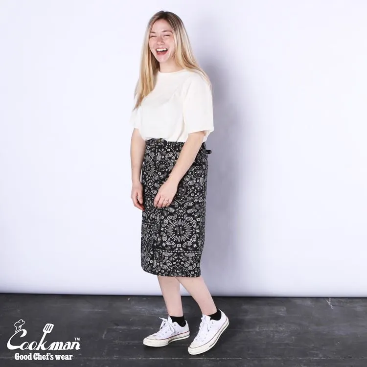 Cookman Baker's Skirt - Paisley : Black