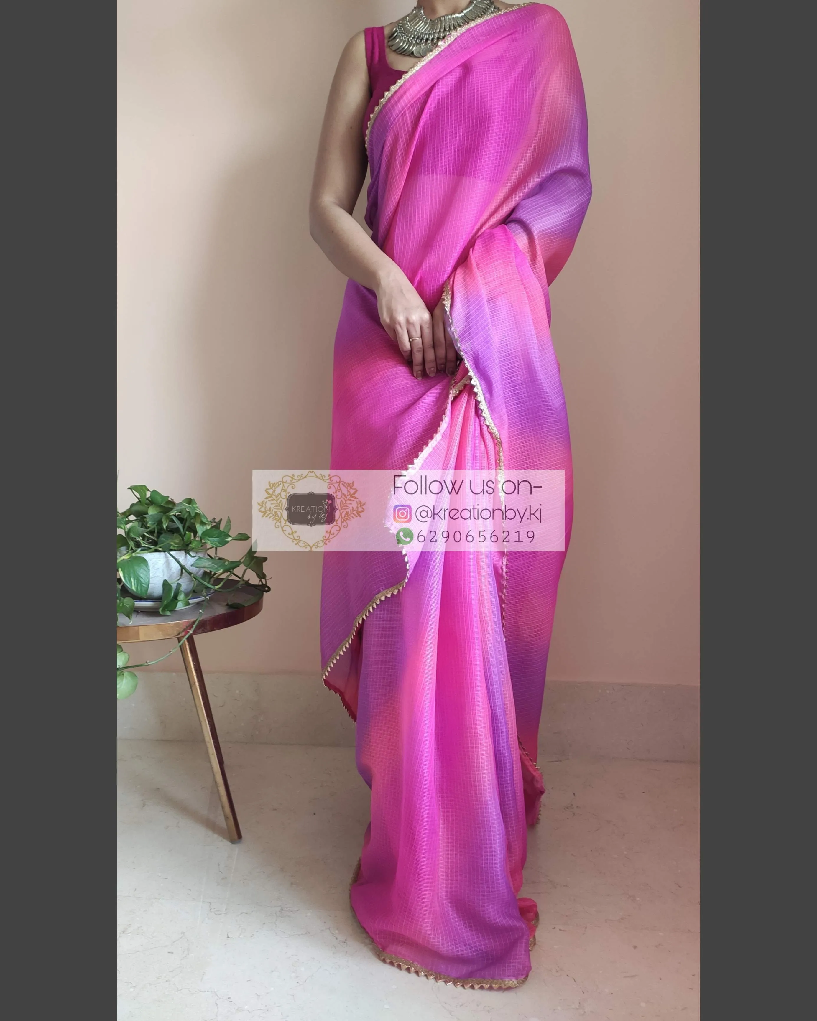 Cotton Candy Ombré Saree