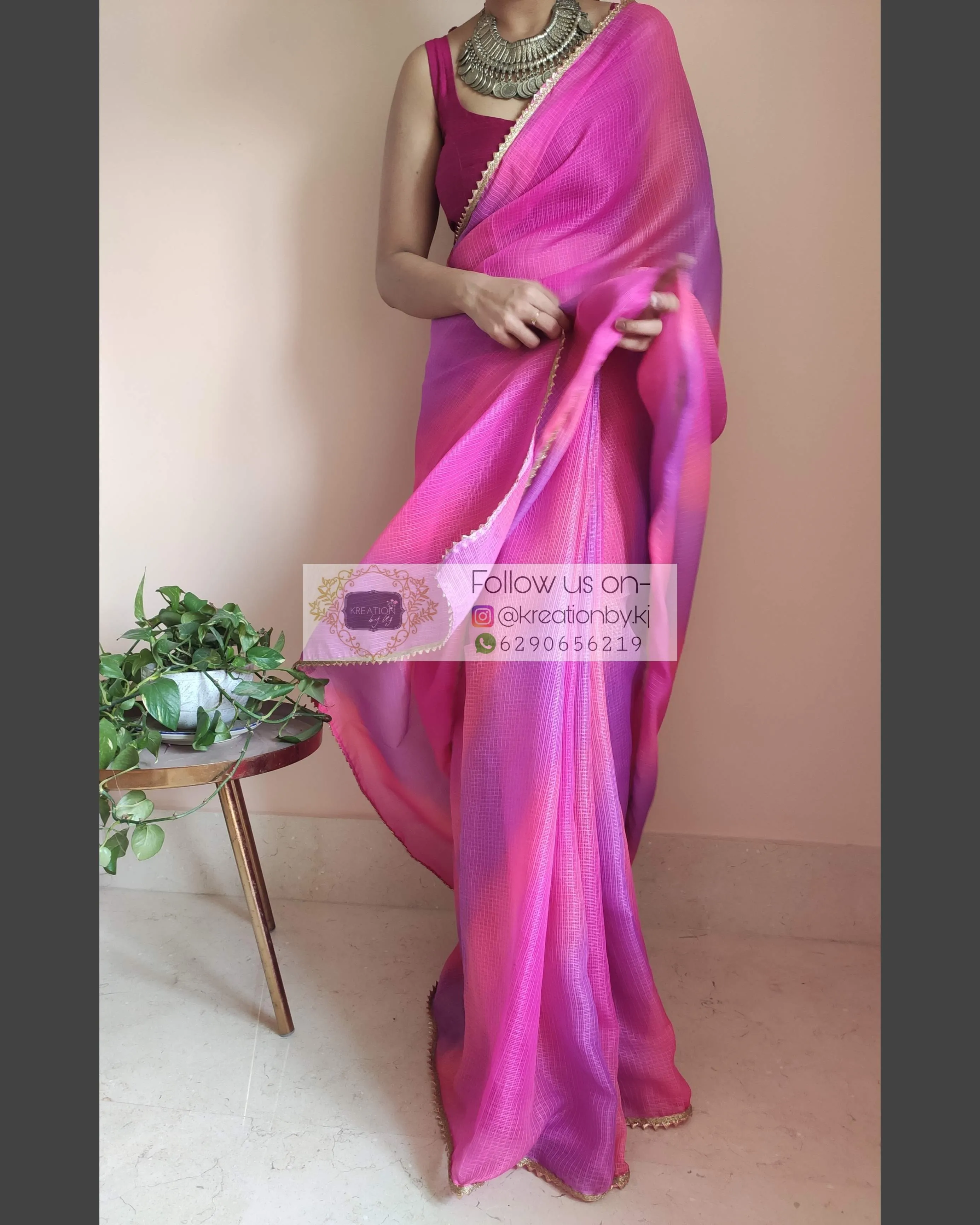 Cotton Candy Ombré Saree