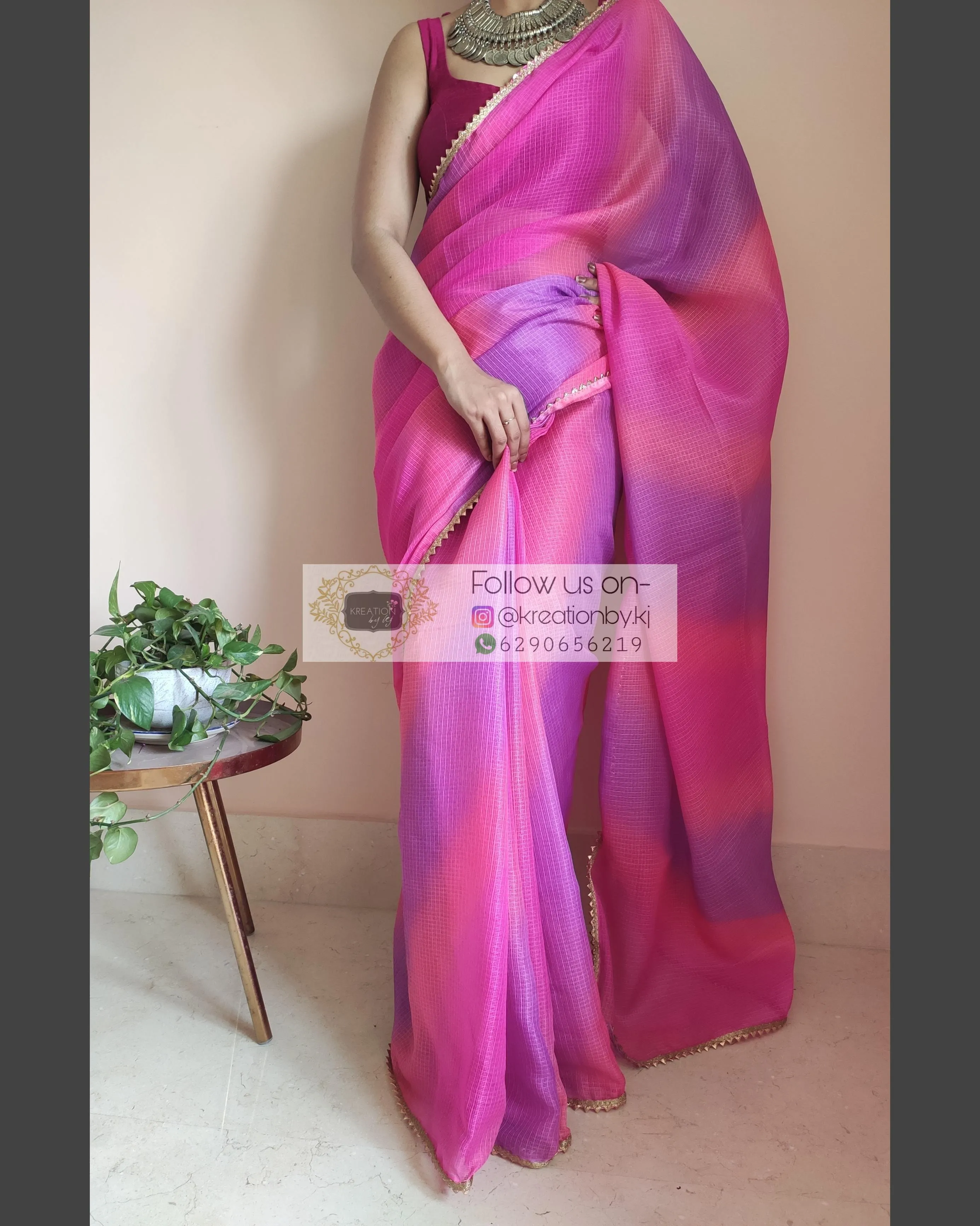 Cotton Candy Ombré Saree