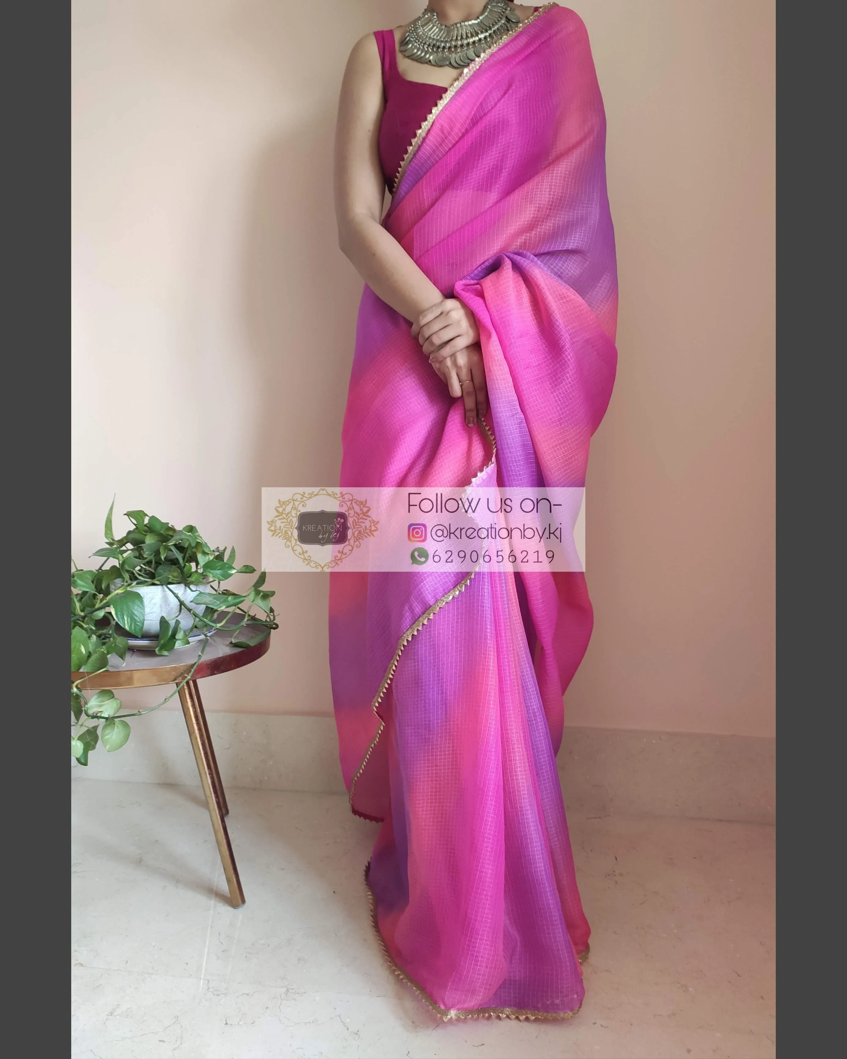 Cotton Candy Ombré Saree