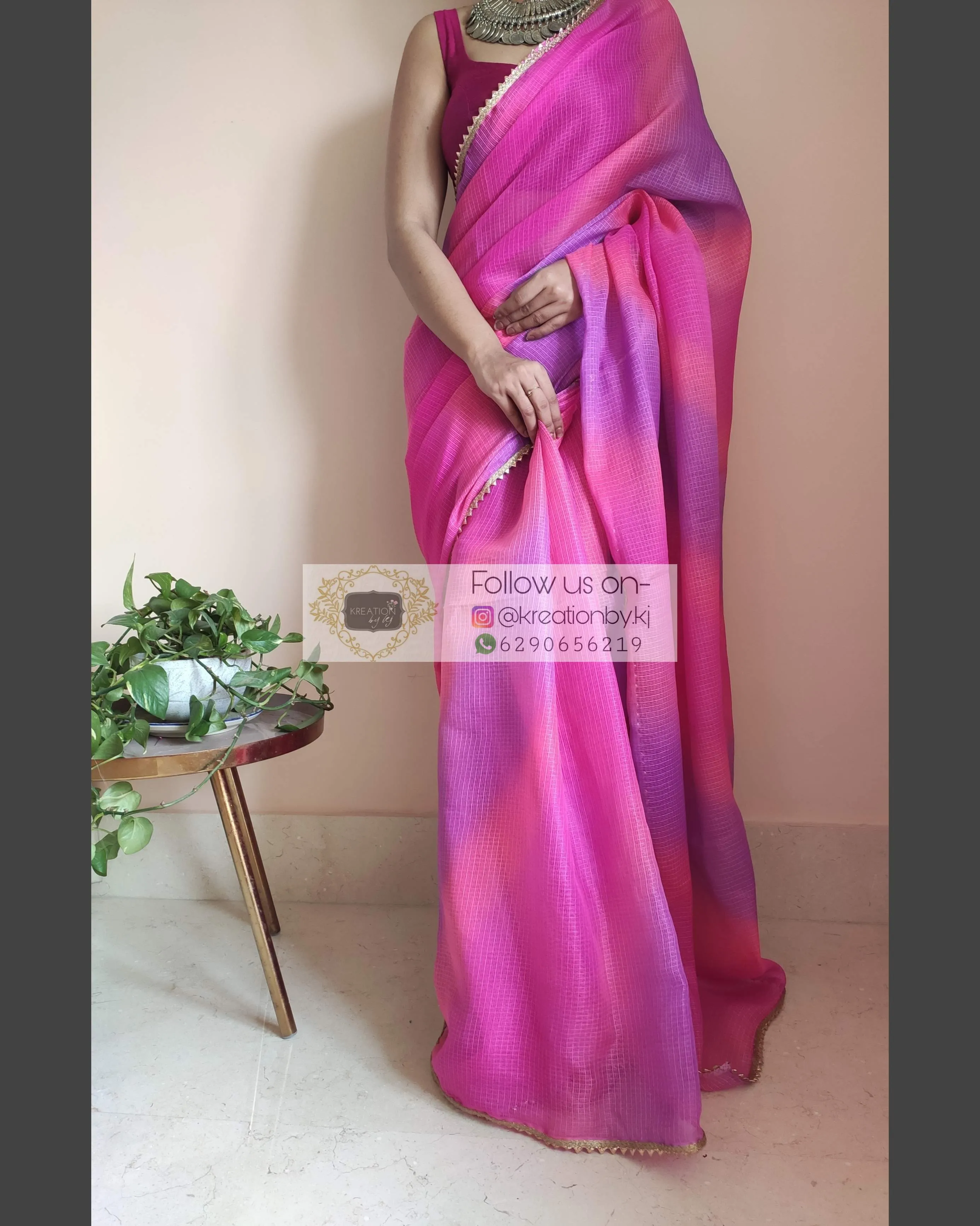 Cotton Candy Ombré Saree