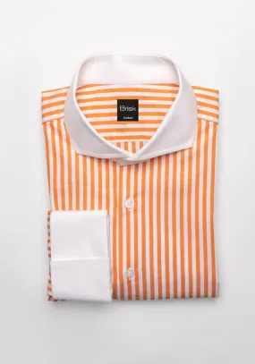 Crisp Tangerine Bengal Stripes Shirt