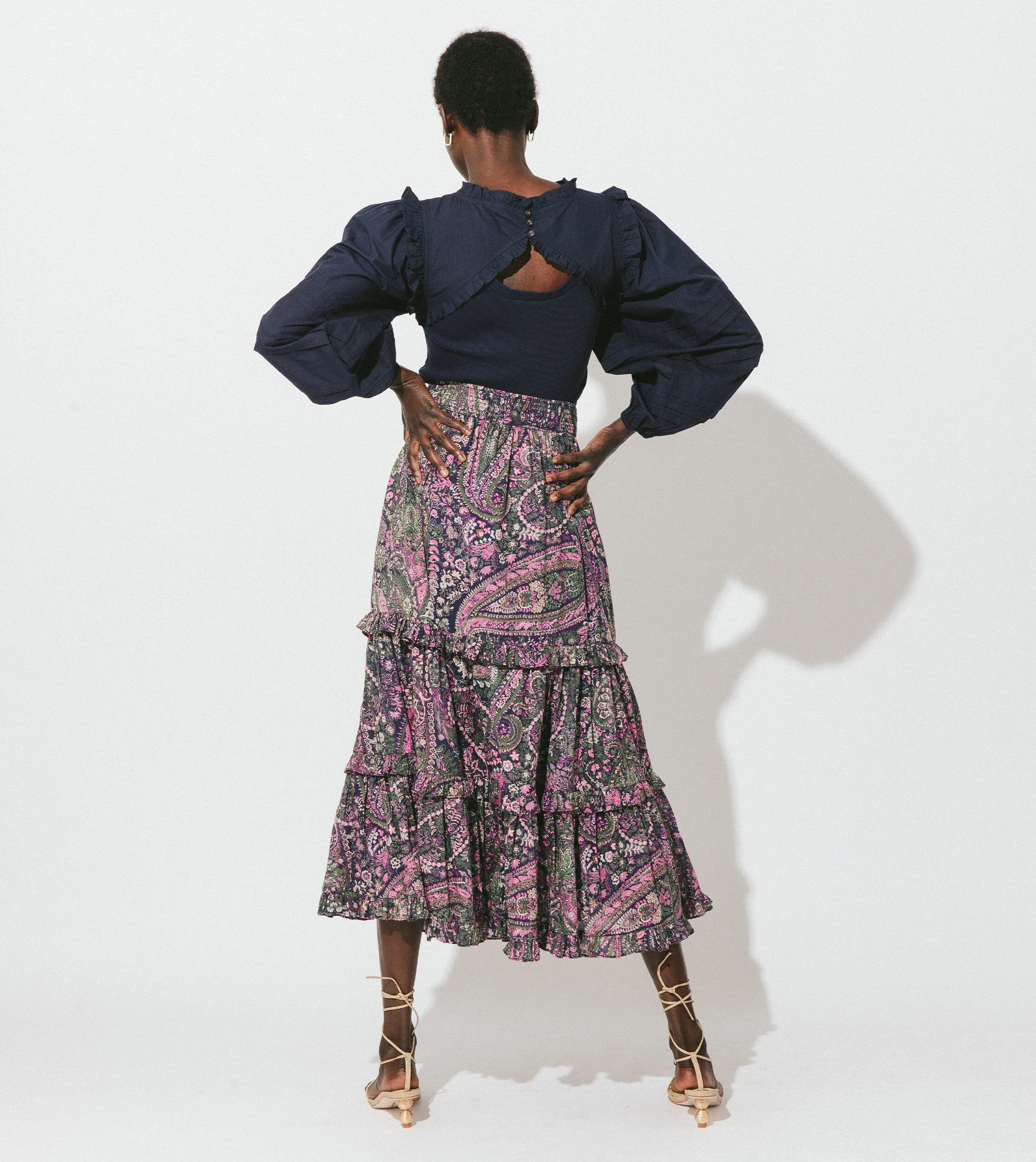 Darcy Ankle Skirt | Caymen Paisley Purple