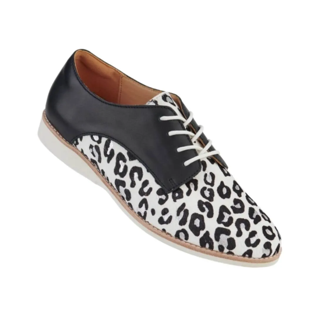 DERBY - SILVER LEOPARD/BLACK