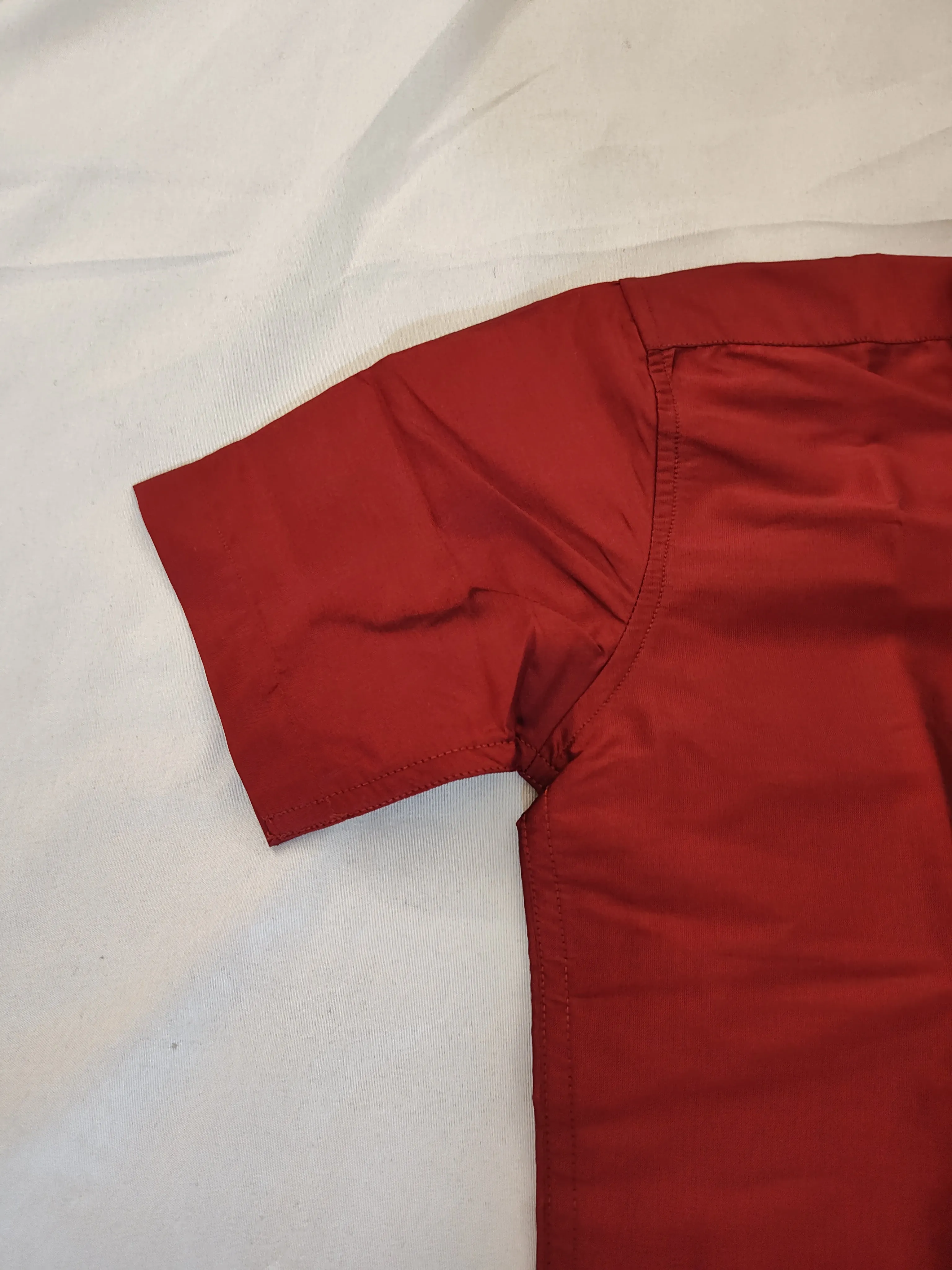 Fabulous Maroon Color Dhoti Sets With Angavastra For Kids