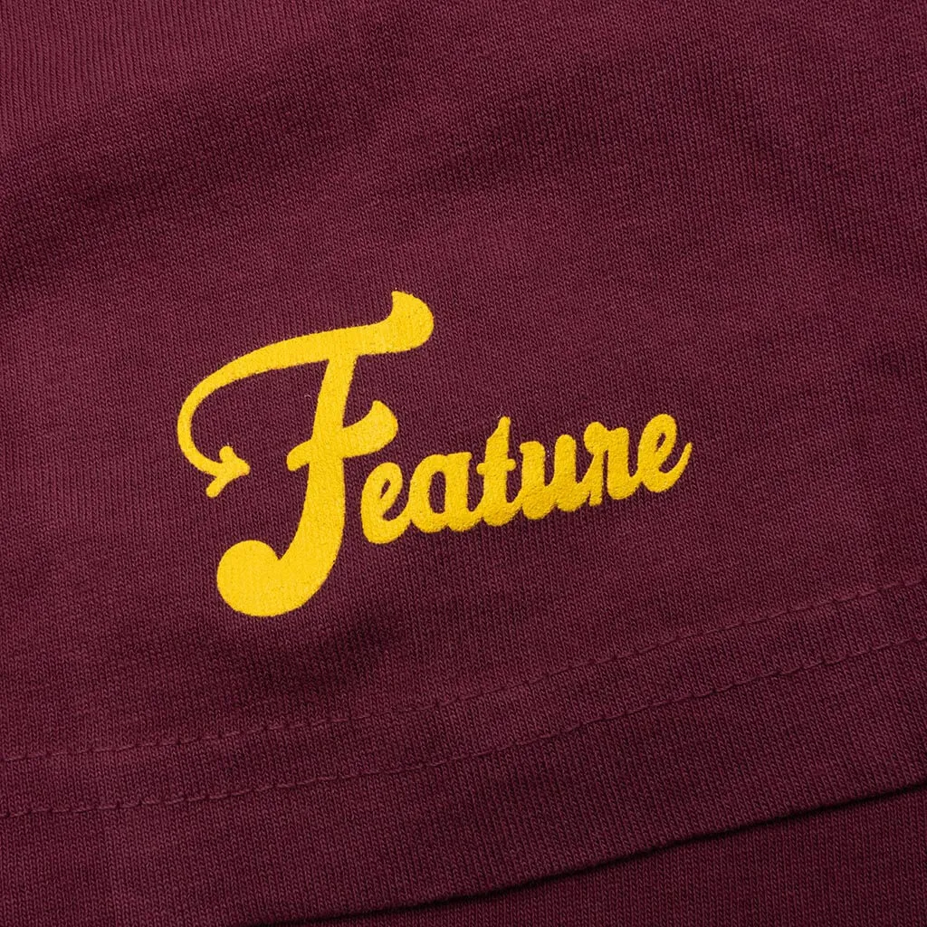 Feature x ASU Crest Tee - Maroon